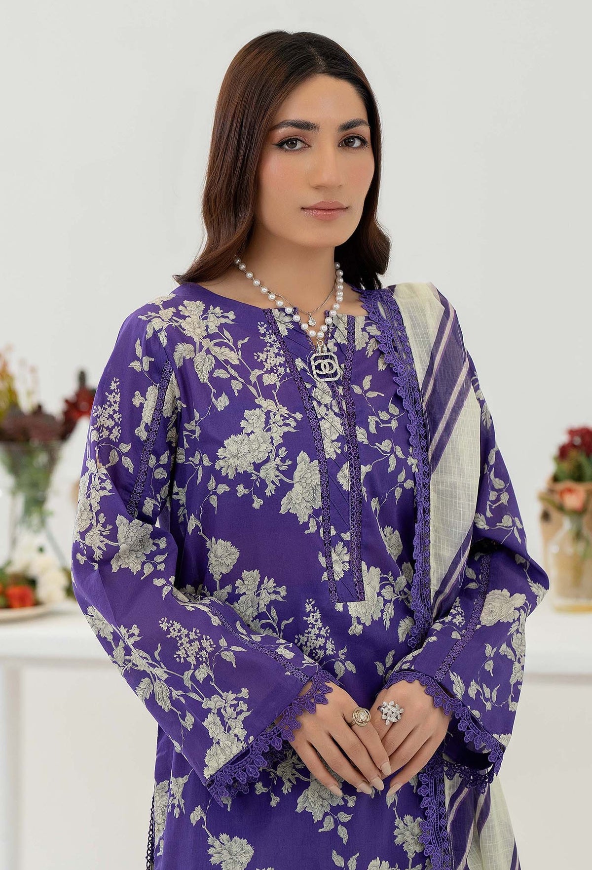 ADNAN'S LIBAS Printed &Embroidered Ready To Wear Stitched 3PC.