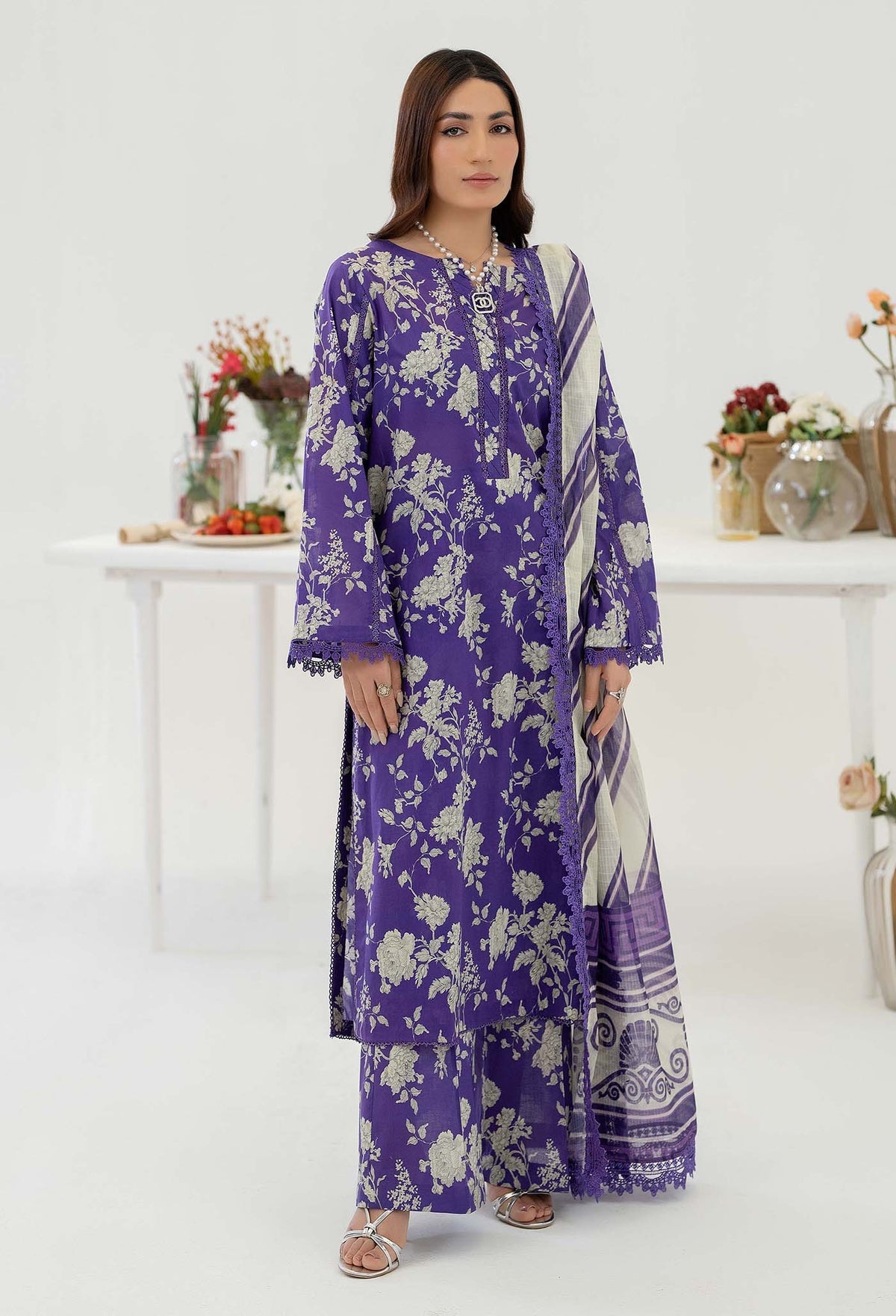 ADNAN'S LIBAS Printed &Embroidered Ready To Wear Stitched 3PC.