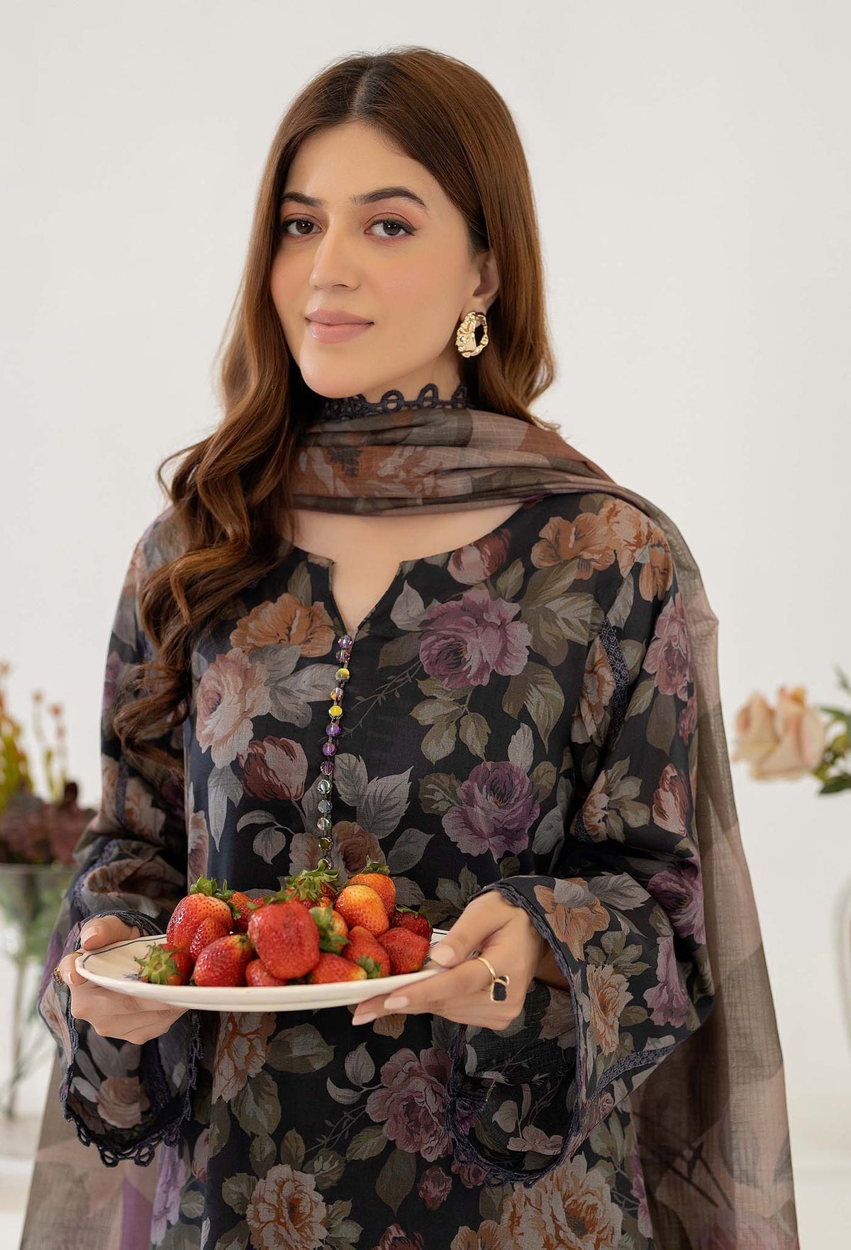 ADNAN'S LIBAS Printed &Embroidered Ready To Wear Stitched 3PC.