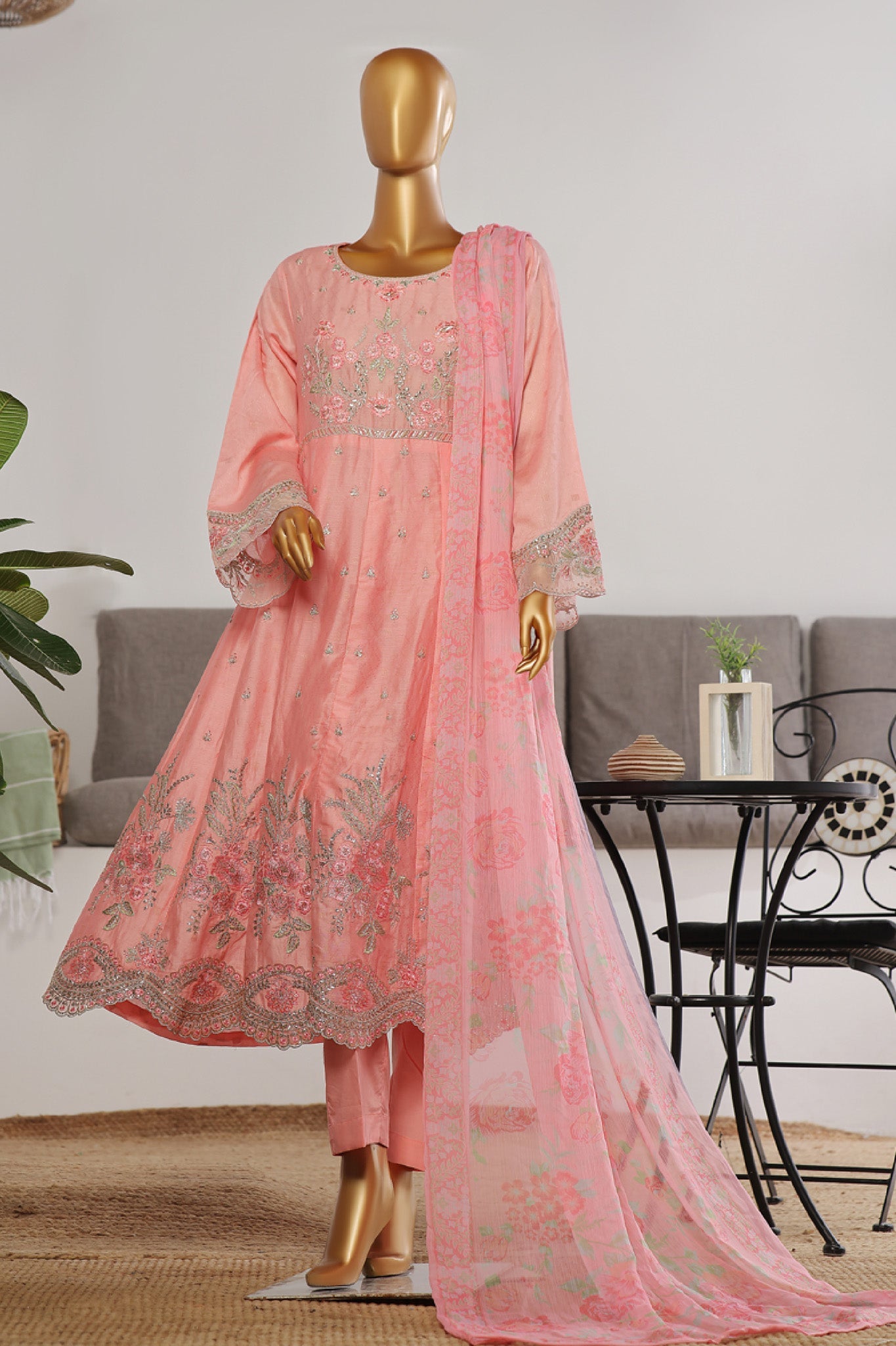 Bin Saeed Embroidered Frocks Jacquard Festive Collection (06)