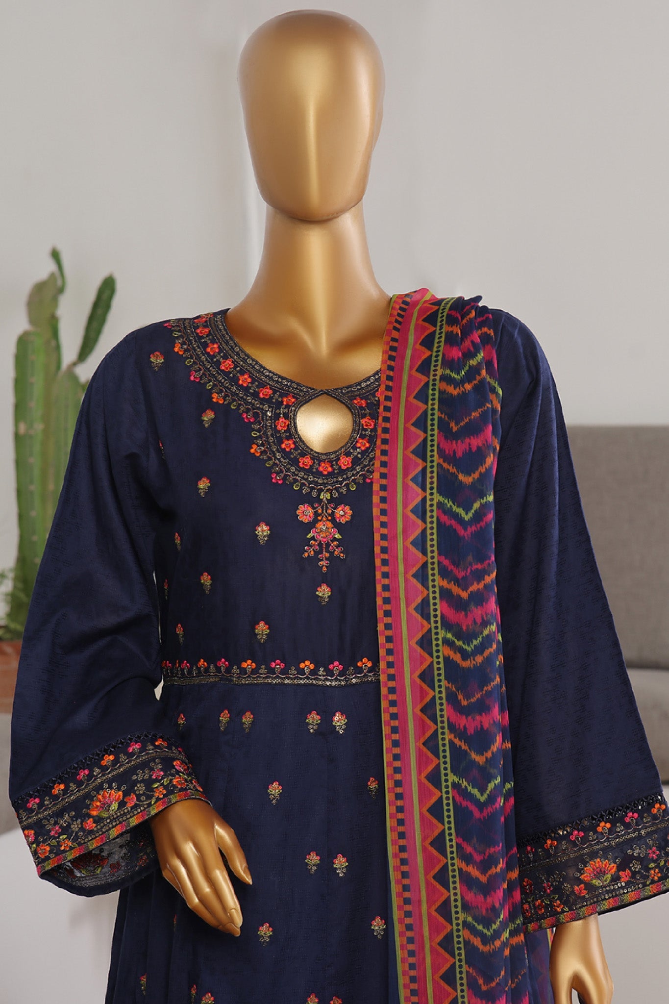 Bin Saeed Embroidered Frocks Jacquard Festive Collection (04)