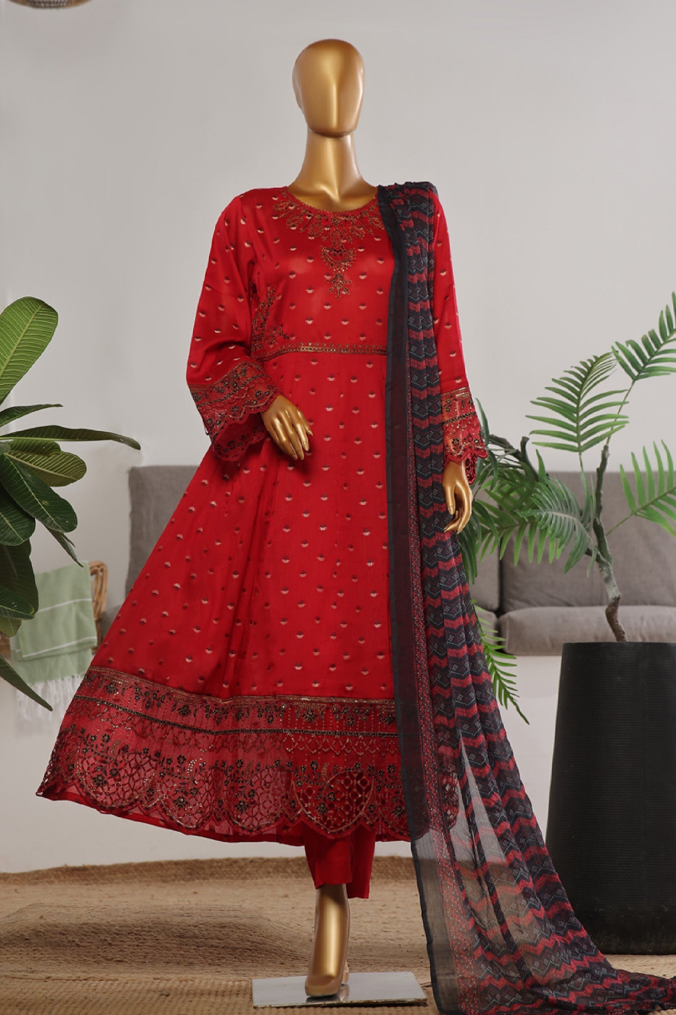 Bin Saeed Embroidered Frocks Jacquard Festive Collection (10)