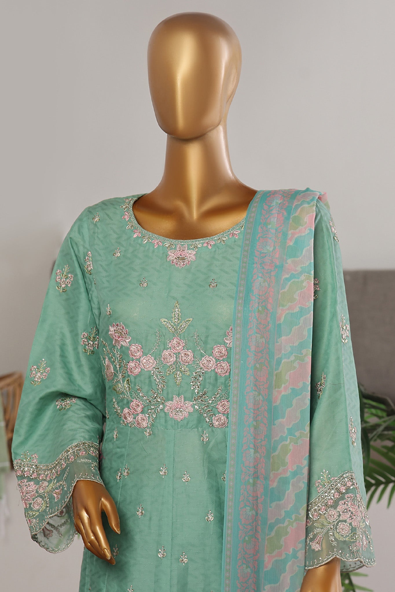 Bin Saeed Embroidered Frocks Jacquard Festive Collection (08)