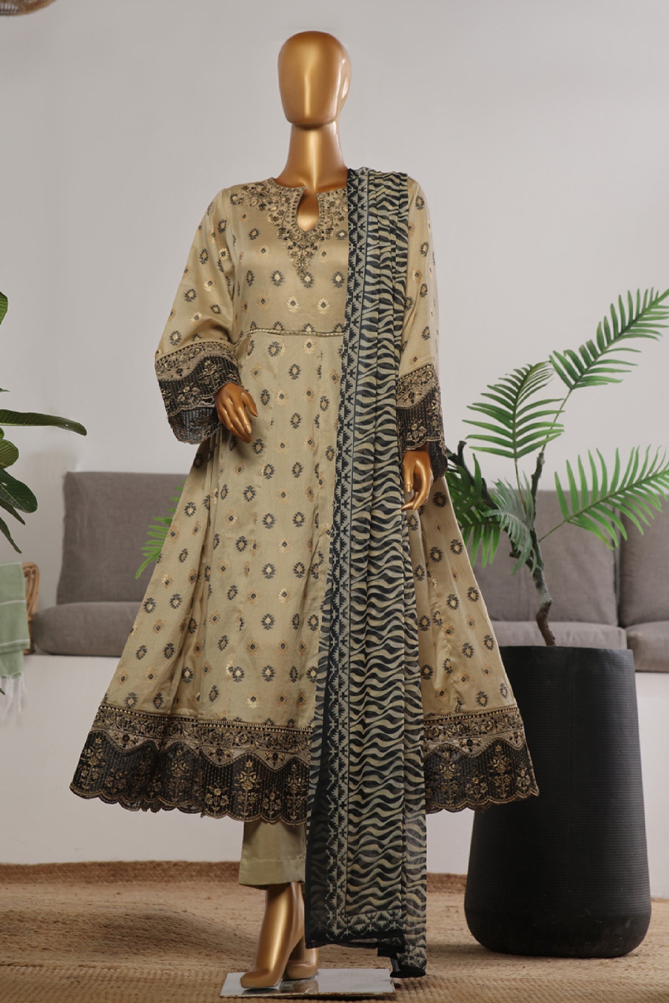 Bin Saeed Embroidered Frocks Jacquard Festive Collection (12)