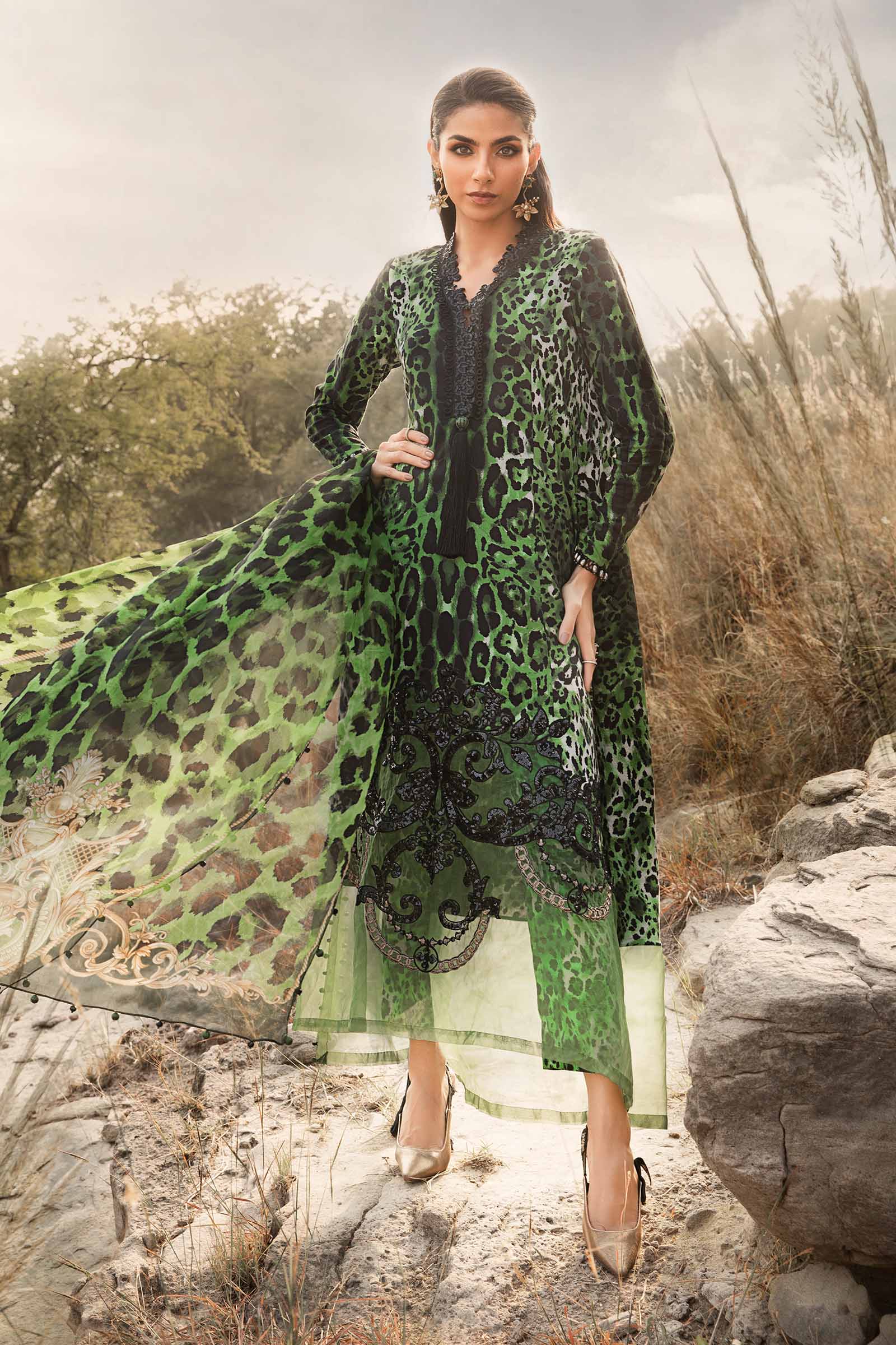 Printed Linen Collection - Maria B - 017