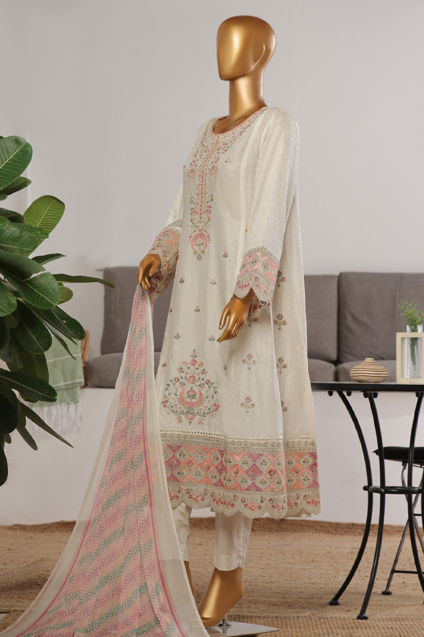 Bin Saeed Embroidered Frocks Jacquard Festive Collection (07)