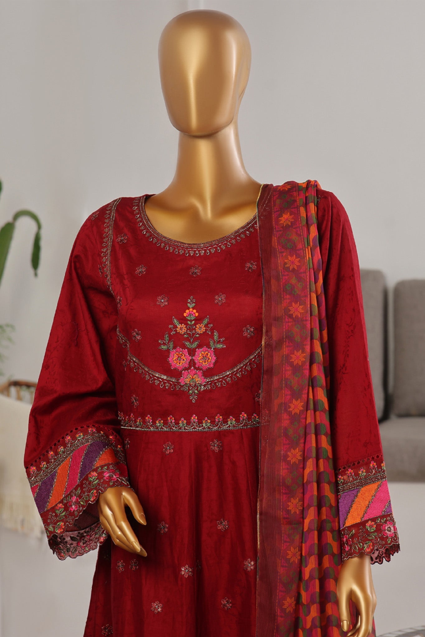 Bin Saeed Embroidered Frocks Jacquard Festive Collection (09)