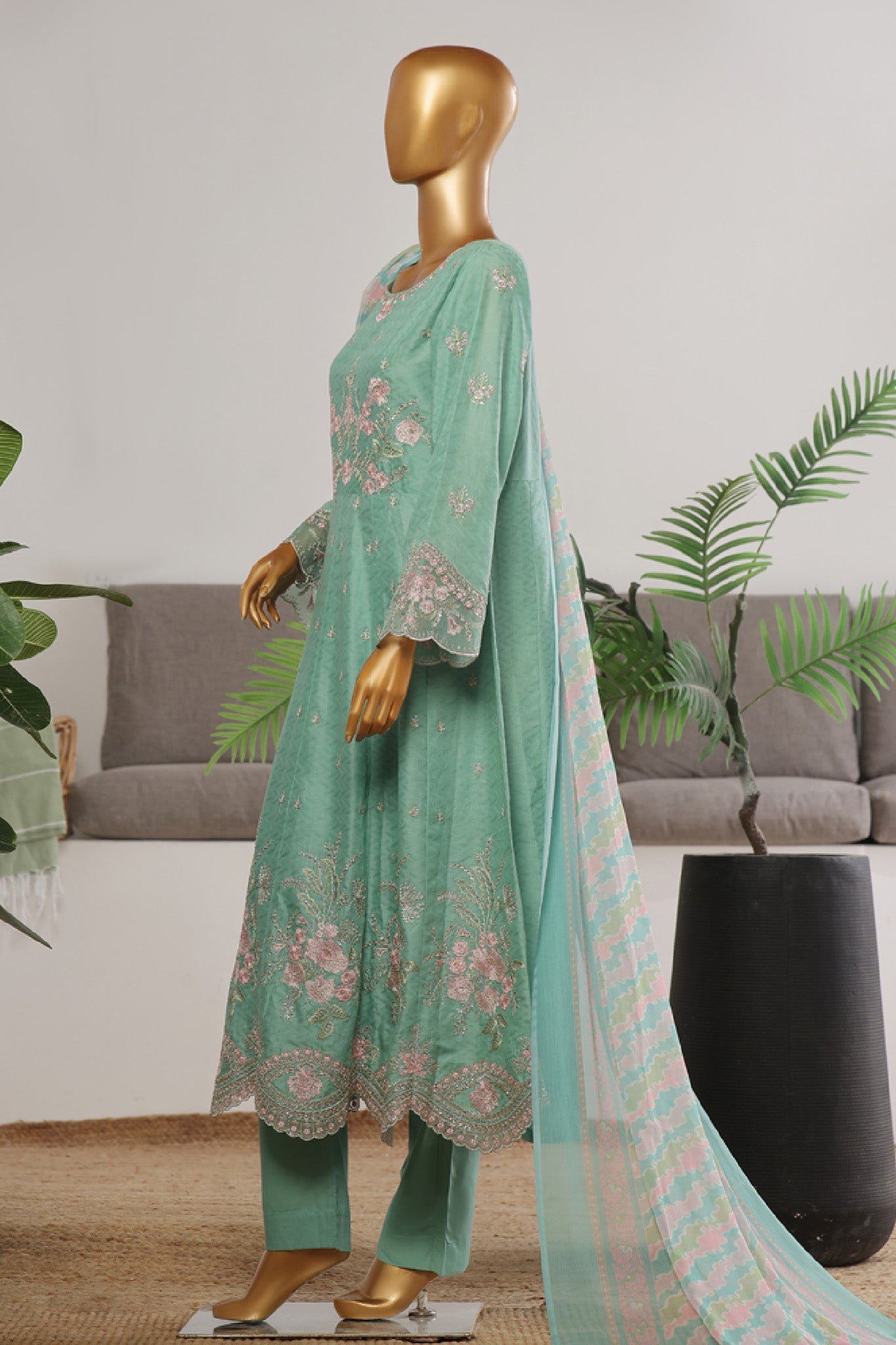 Bin Saeed Embroidered Frocks Jacquard Festive Collection (08)