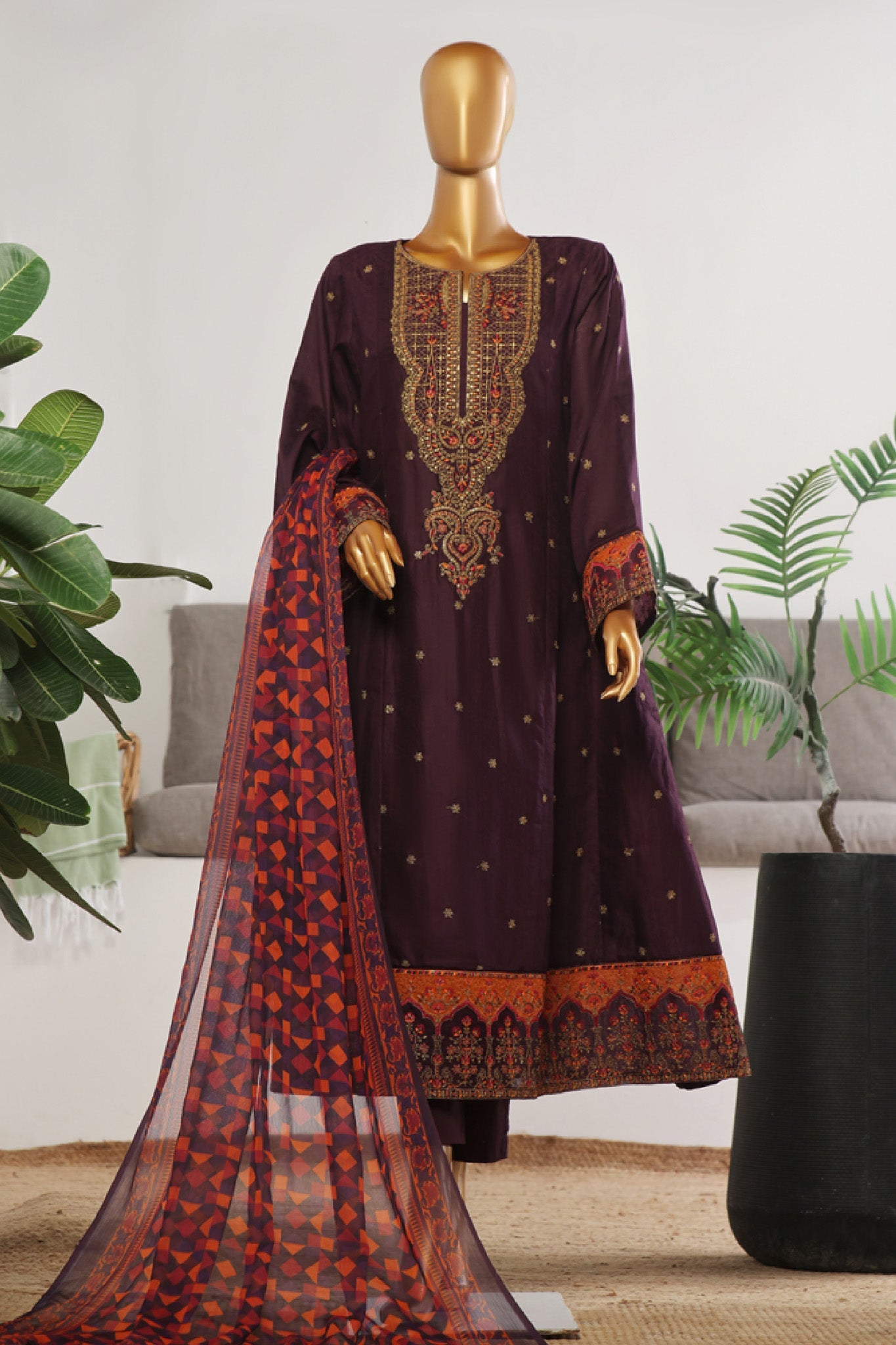 Bin Saeed Embroidered Frocks Jacquard Festive Collection (11)