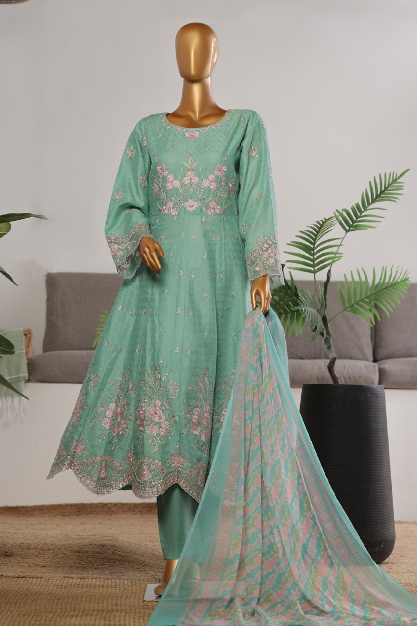 Bin Saeed Embroidered Frocks Jacquard Festive Collection (08)