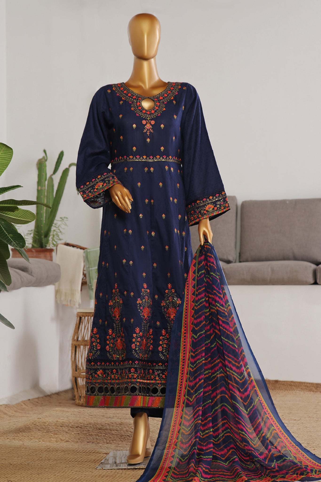 Bin Saeed Embroidered Frocks Jacquard Festive Collection (04)