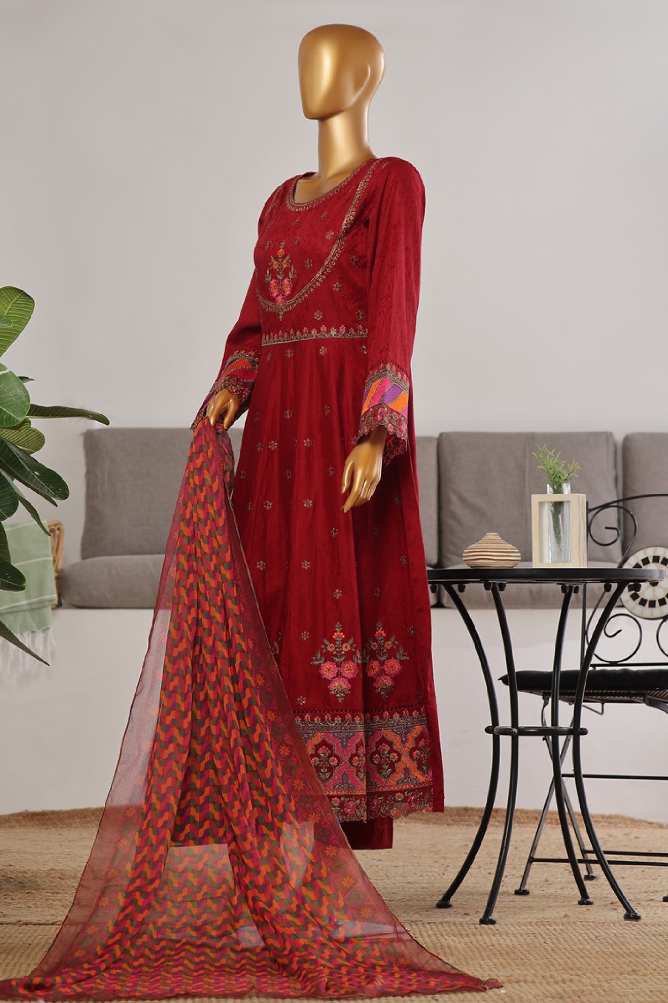 Bin Saeed Embroidered Frocks Jacquard Festive Collection (09)