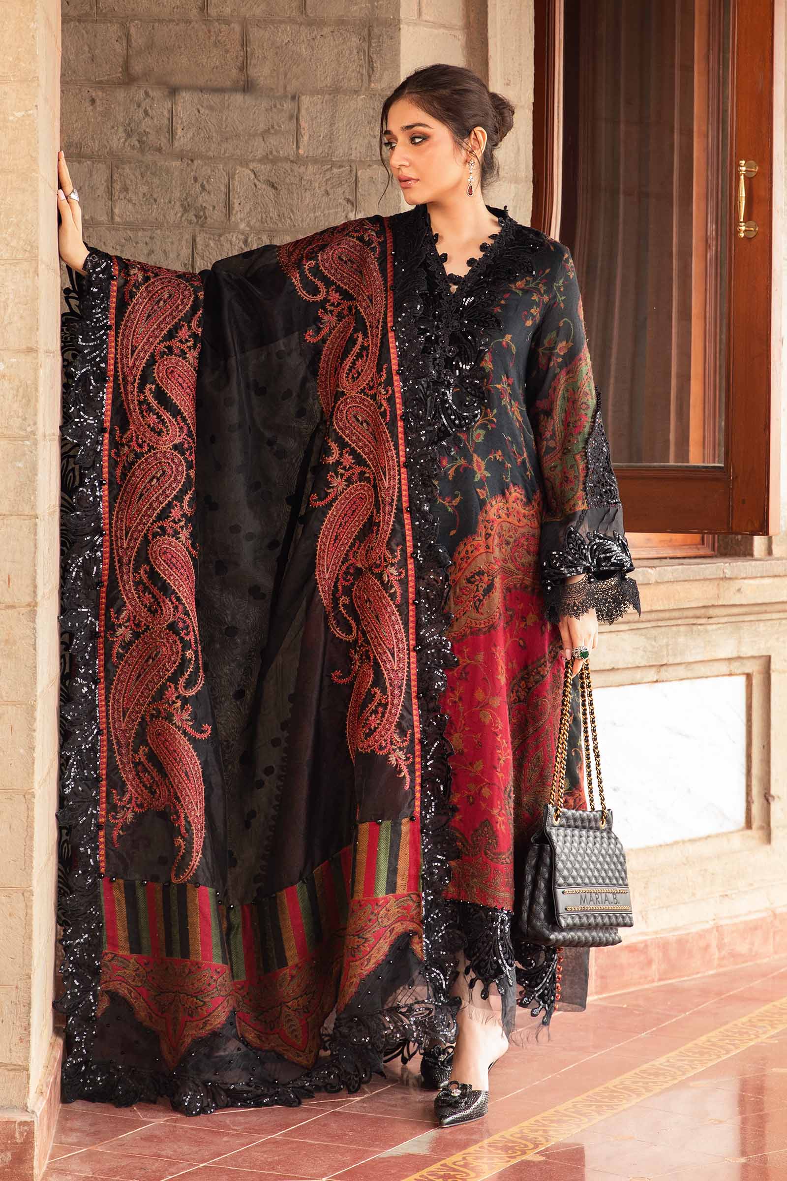 Embroidered Velvet Collection - Maria B - 09