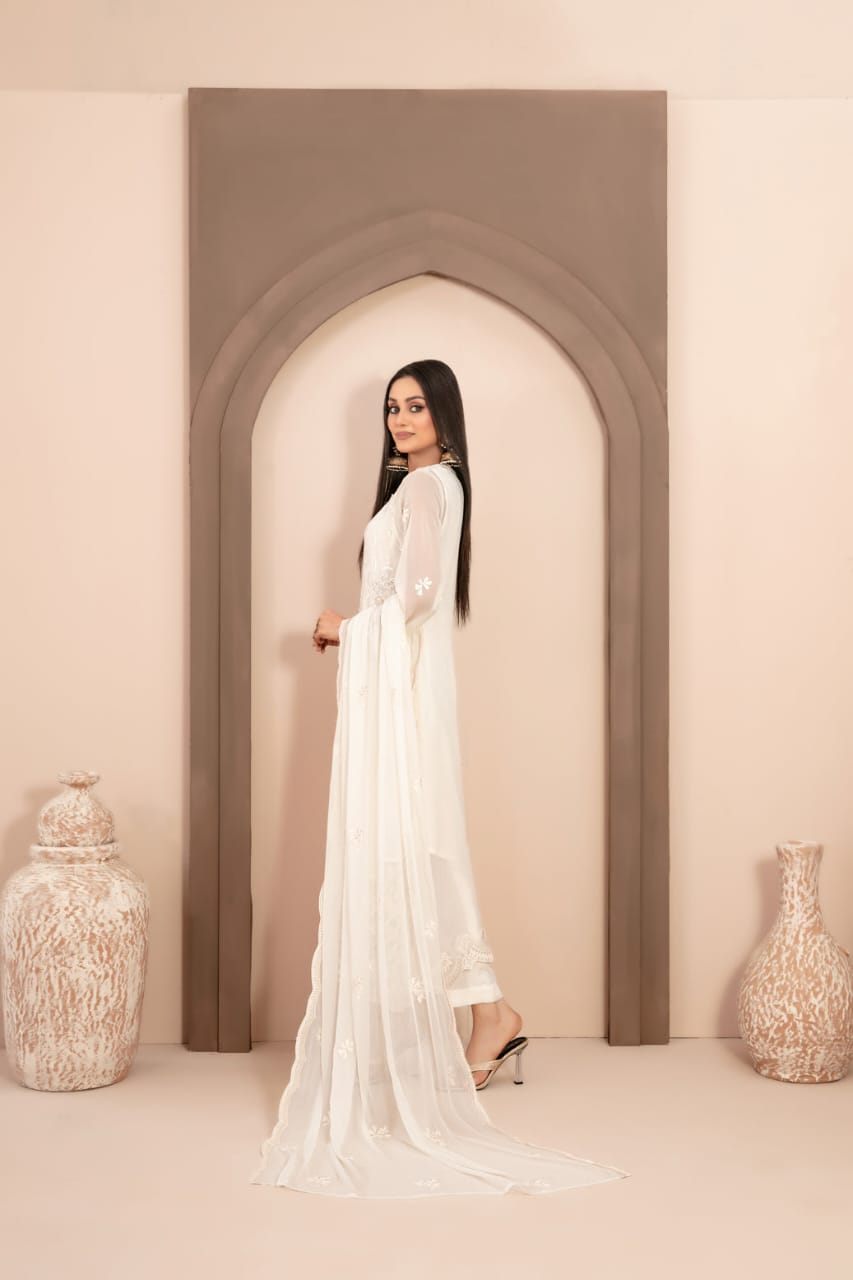 Tawakkal 3 piece chiffon dress D-1252 - Alani