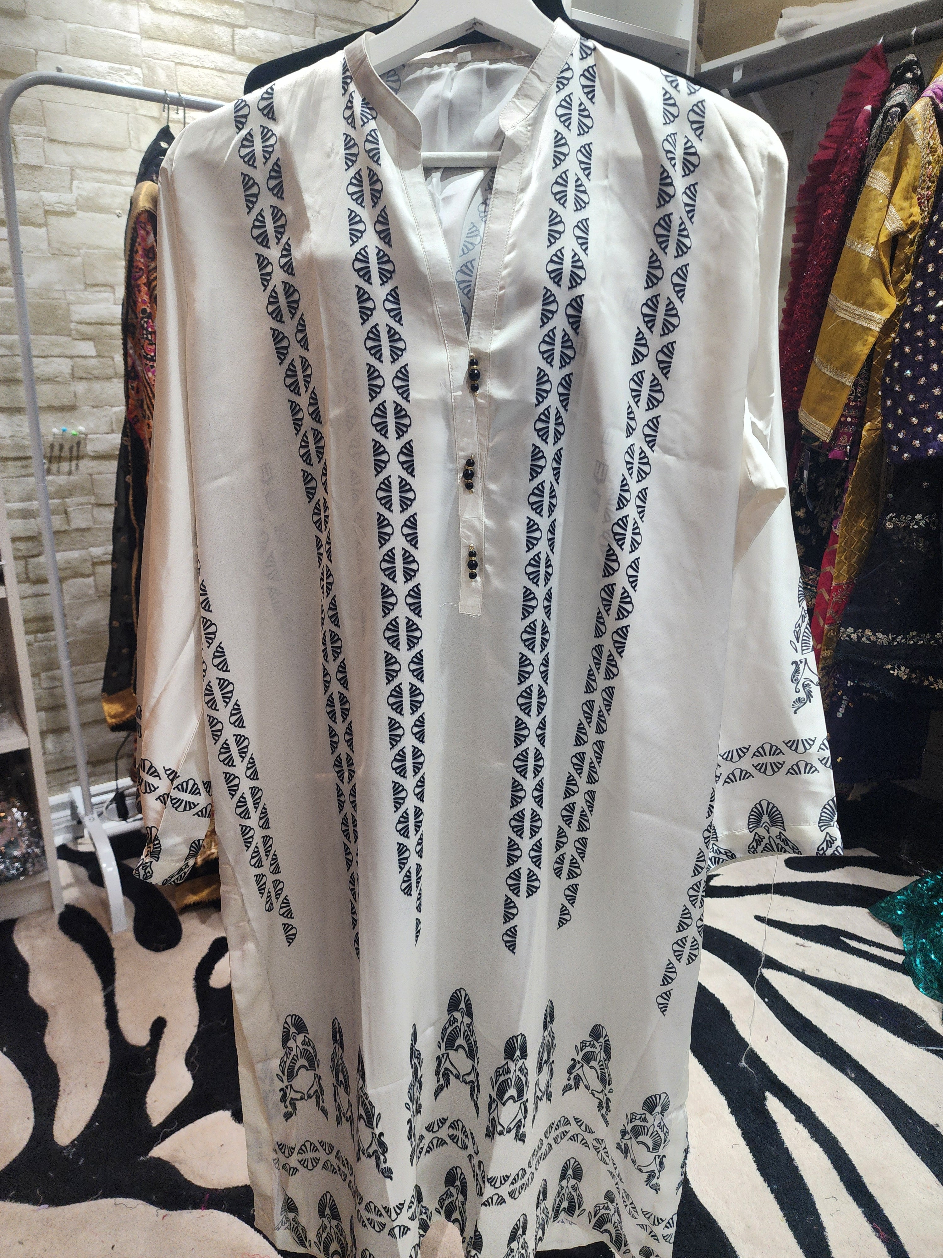 PRINTED SILK STITCHED KURTI