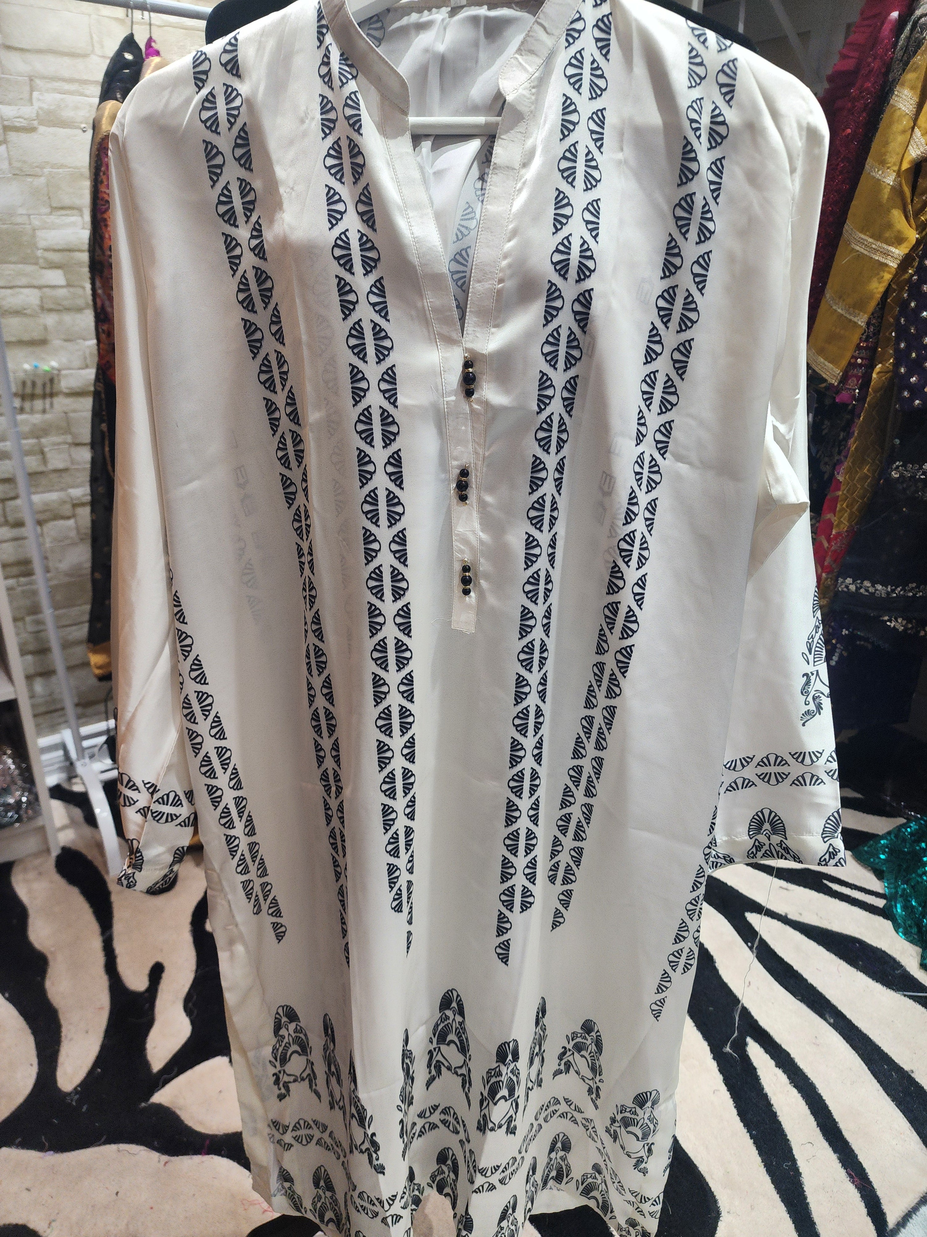 PRINTED SILK STITCHED KURTI