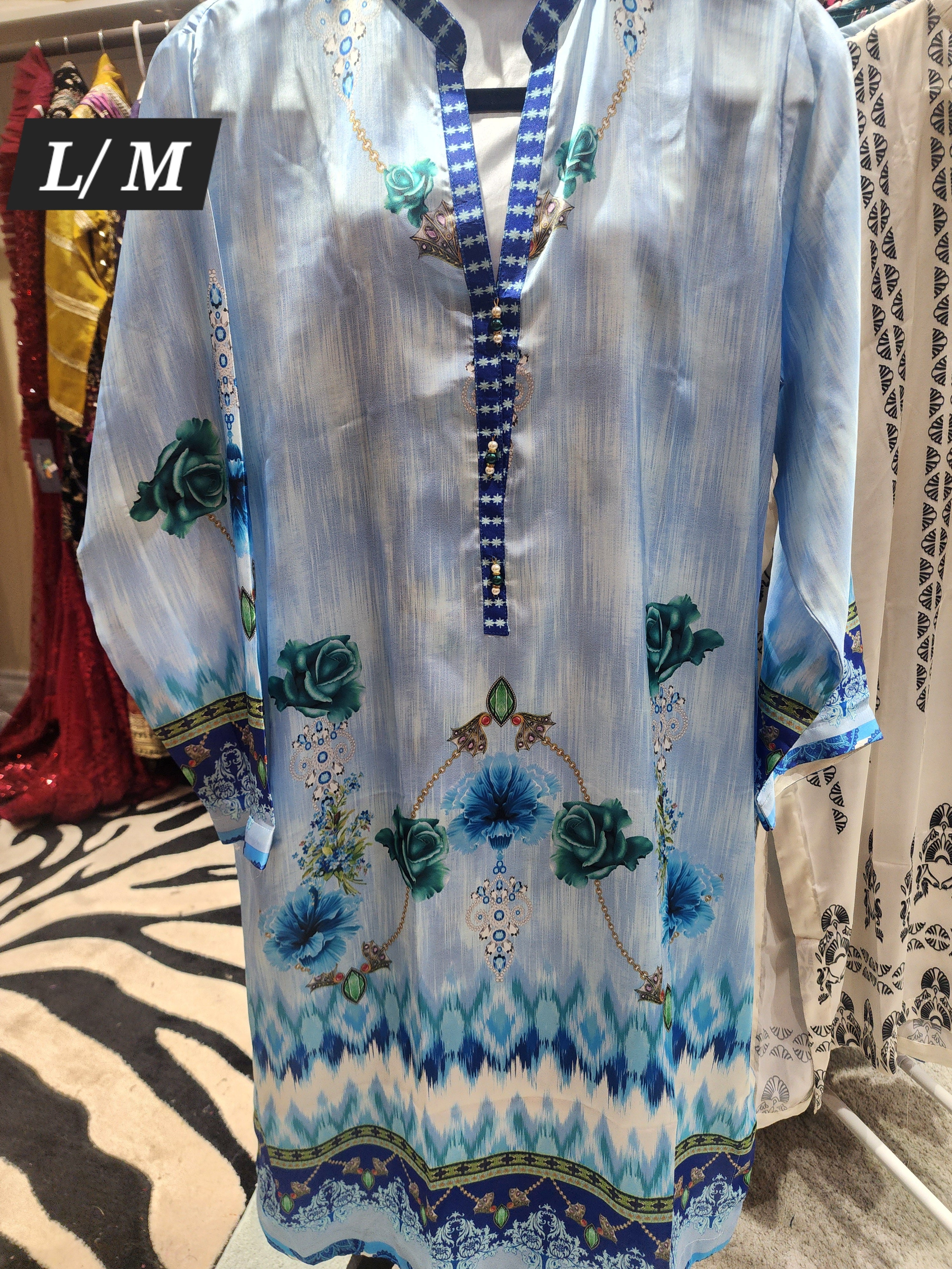 PRINTED SILK STITCHED KURTI