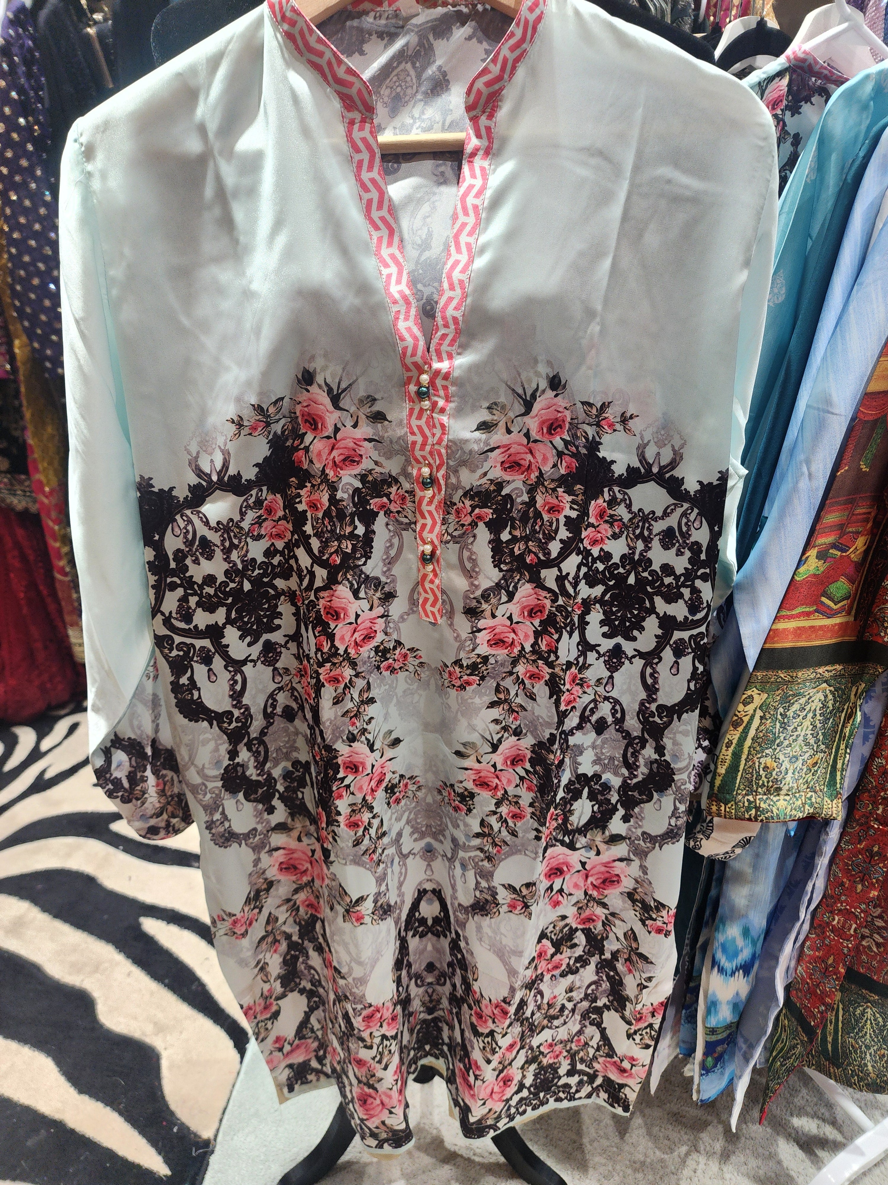 PRINTED SILK STITCHED KURTI