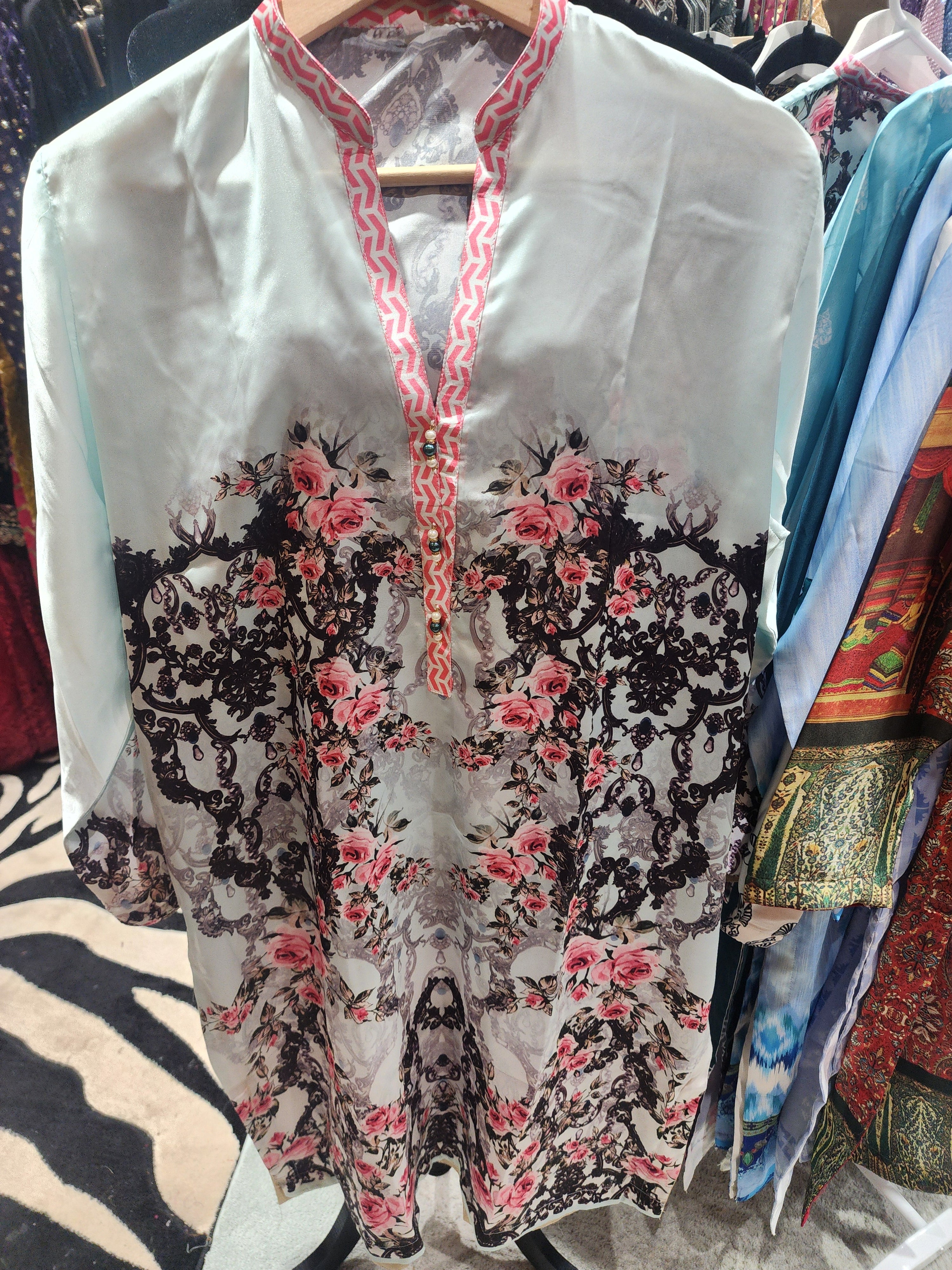 PRINTED SILK STITCHED KURTI