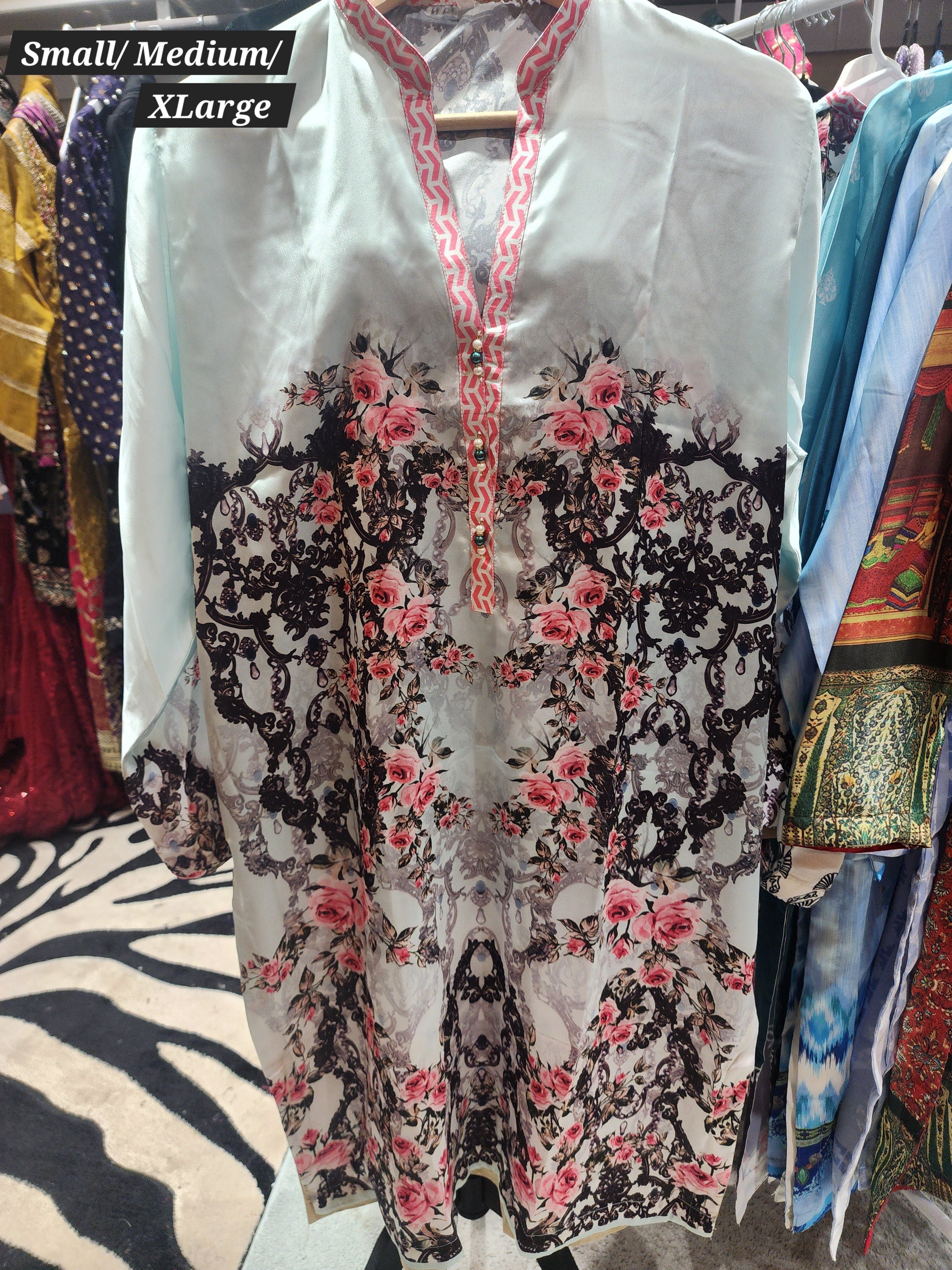 PRINTED SILK STITCHED KURTI