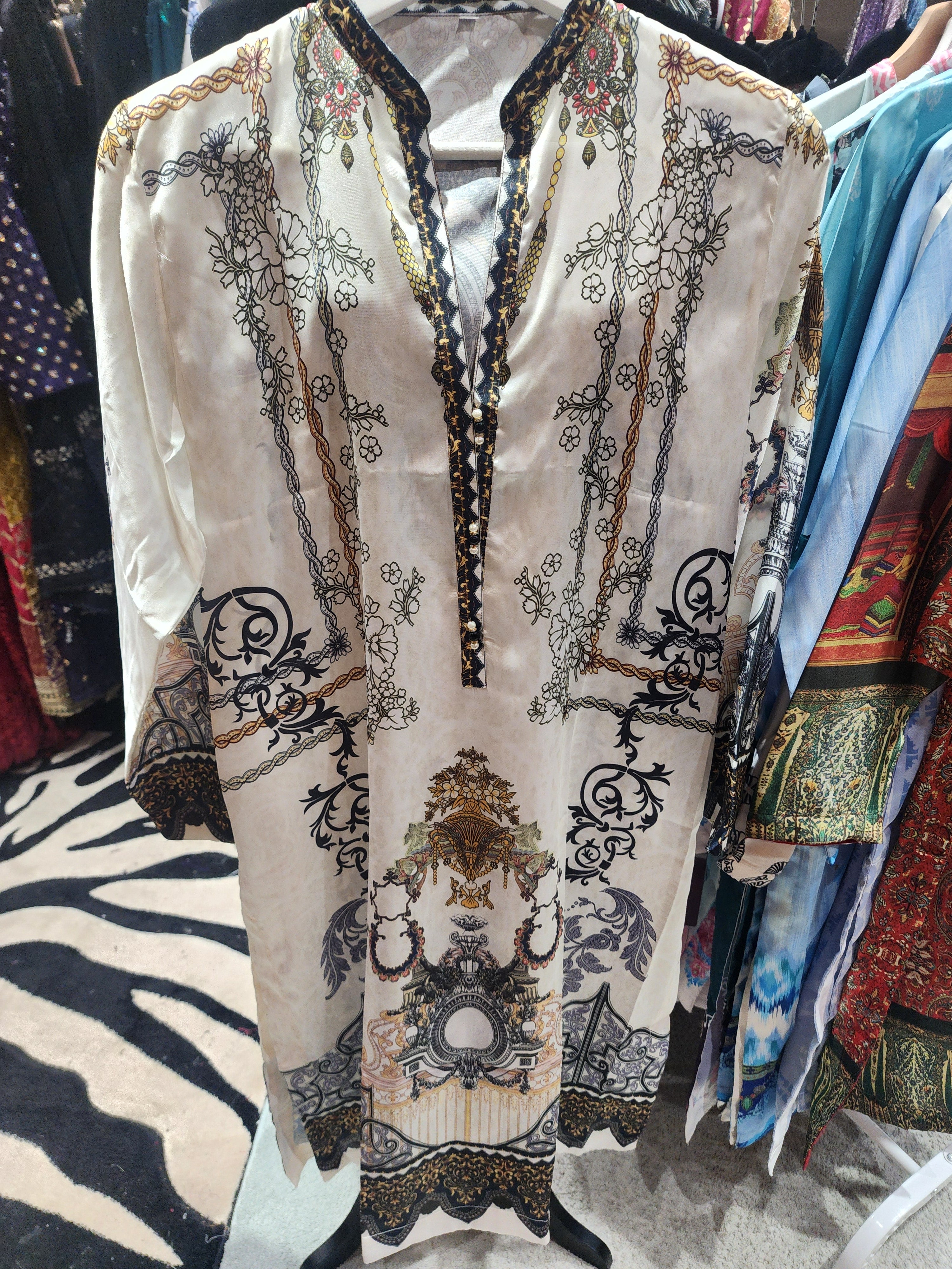 PRINTED SILK STITCHED KURTI