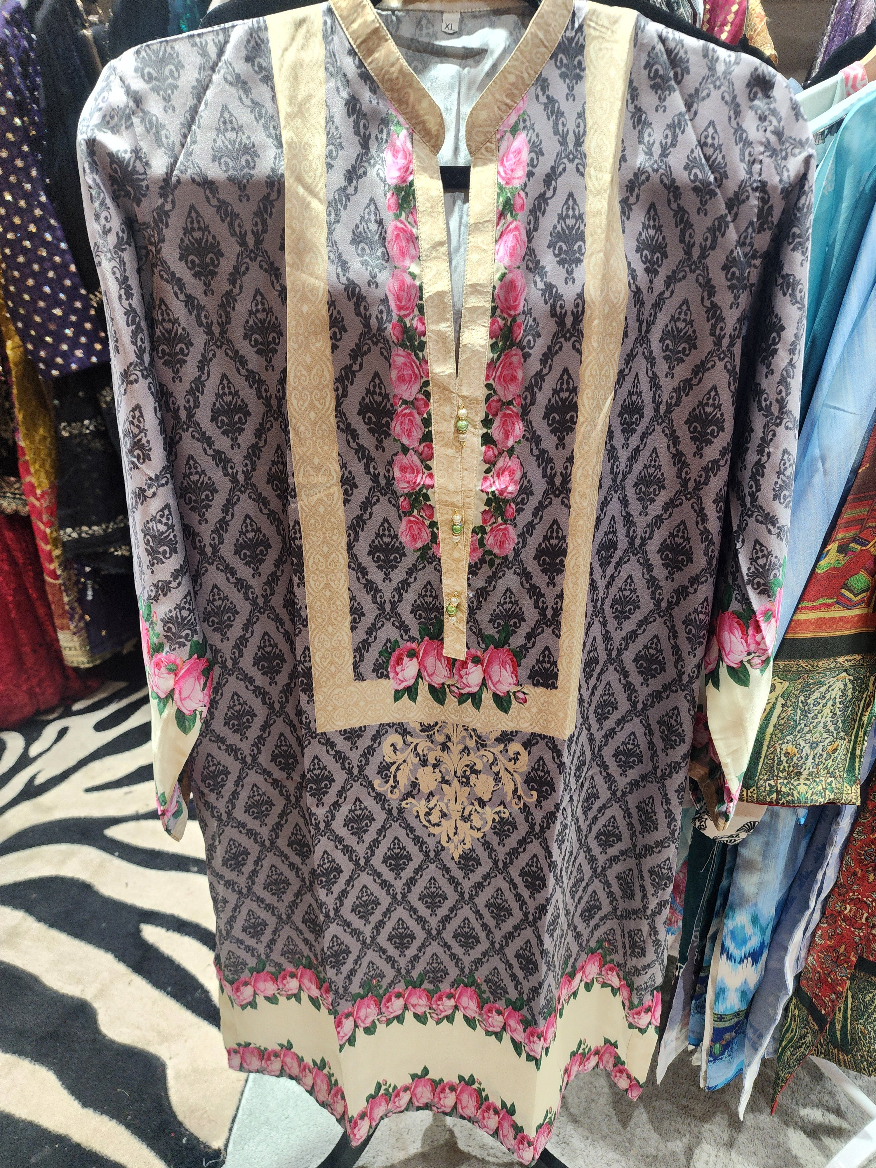 PRINTED SILK STITCHED KURTI