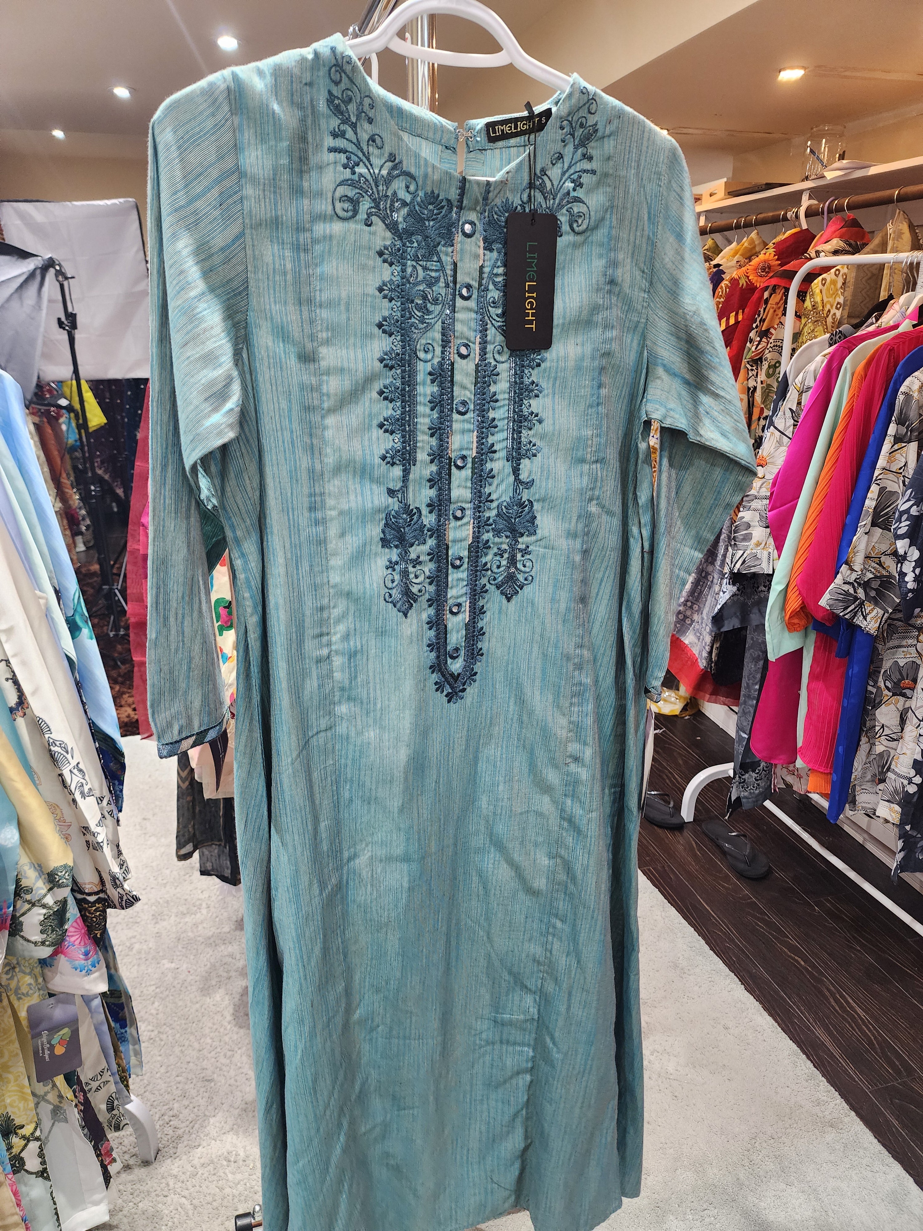 Limelight  Embroidered Stitched Long  Maxi Gown Kurta