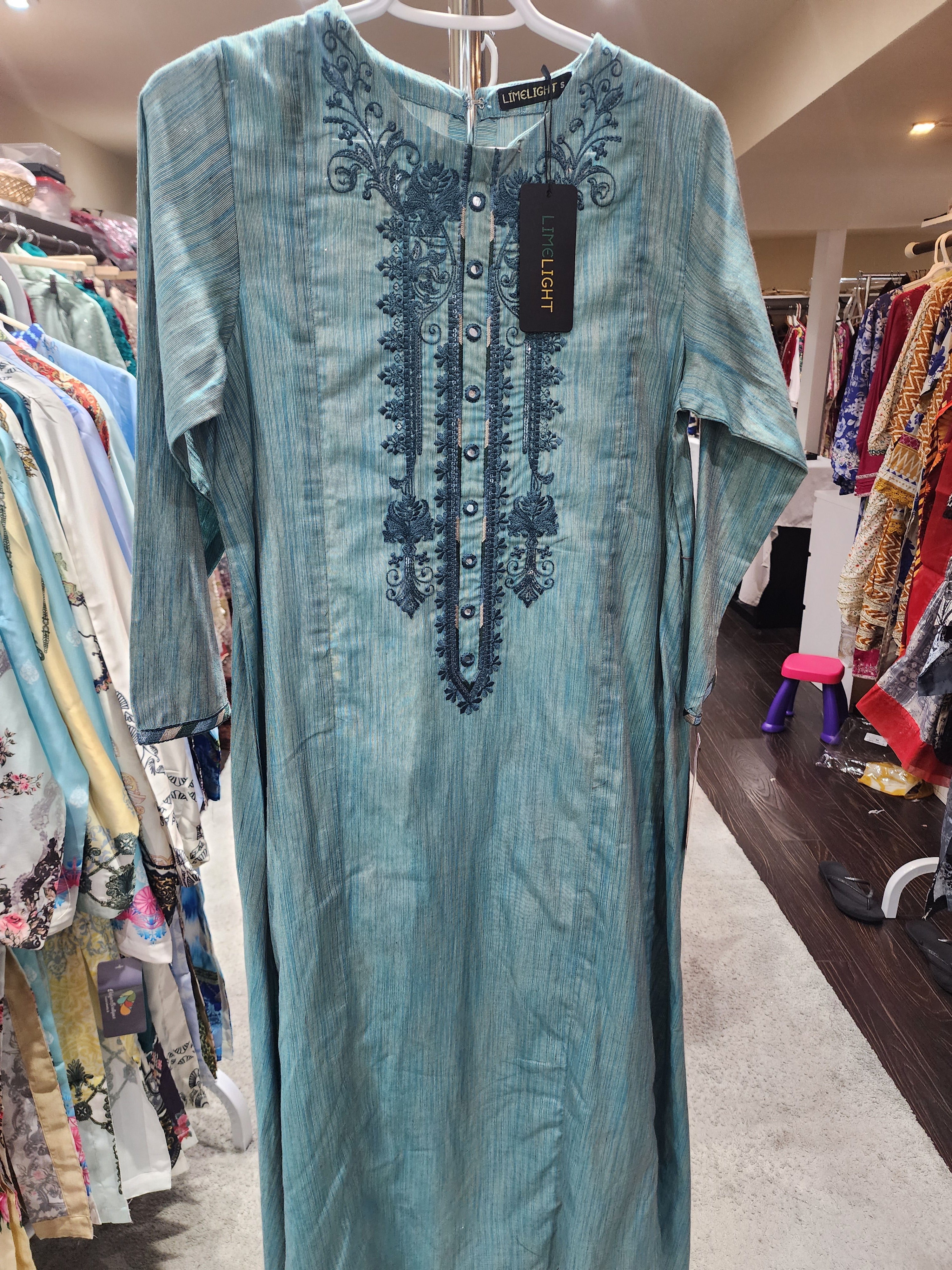 Limelight  Embroidered Stitched Long  Maxi Gown Kurta