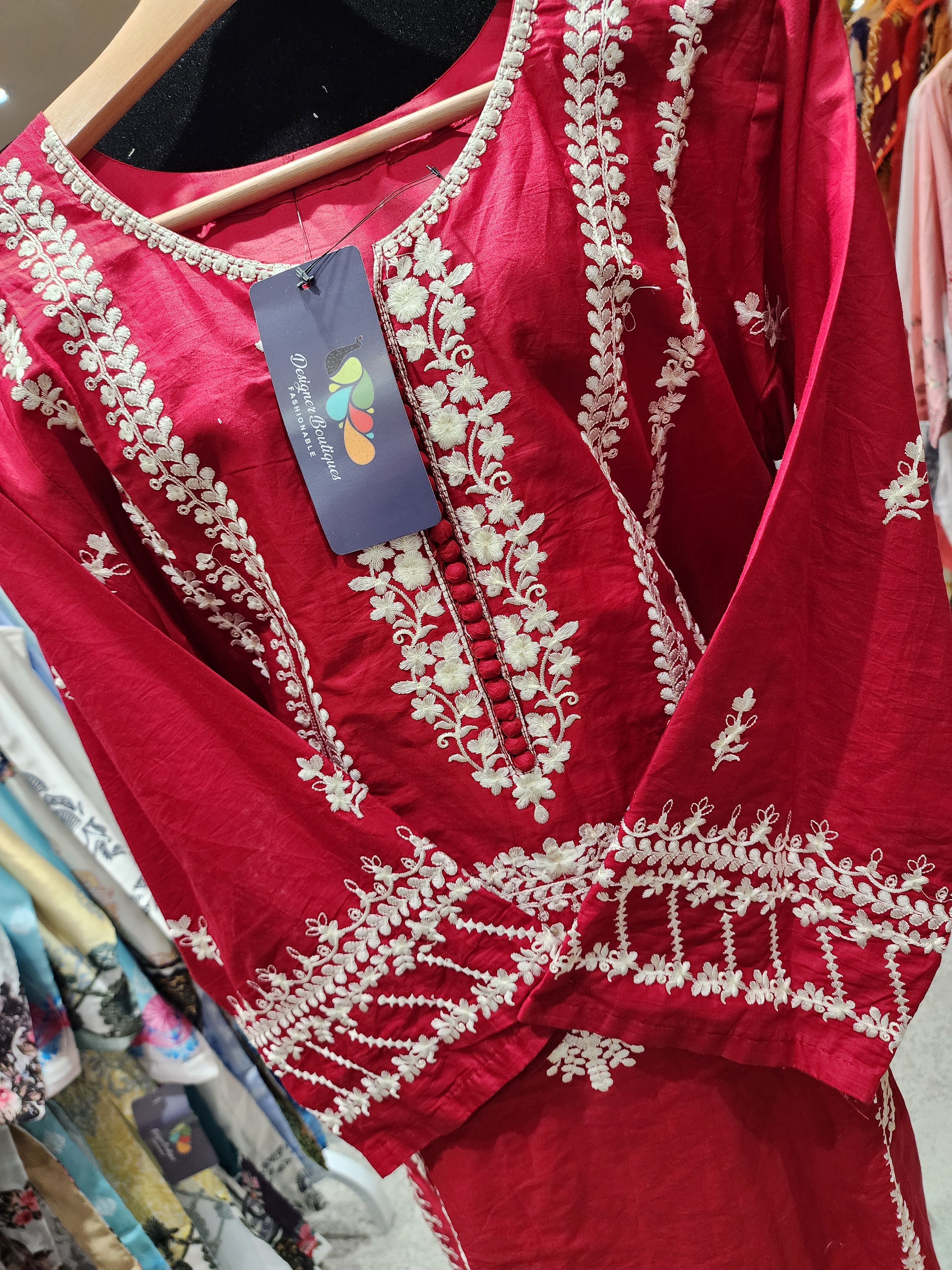 Original pakistani Embroidered Stitched Kurta