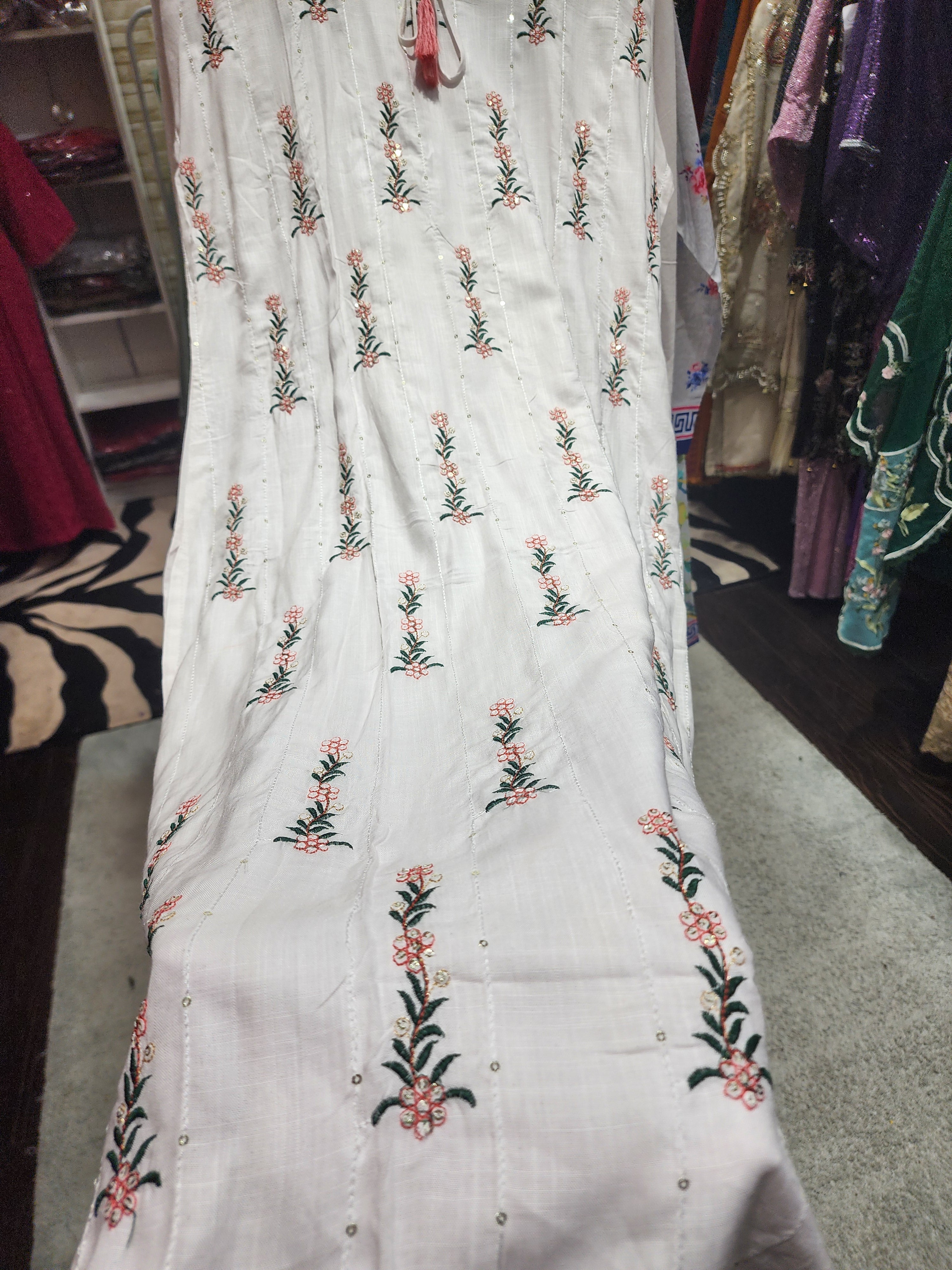 Ready To Wear Stitched  Cotton Embroidered Kurta