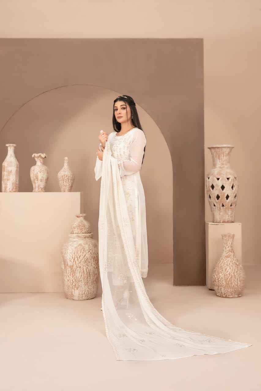 Tawakkal 3 piece chiffon dress D-1254 - Alani