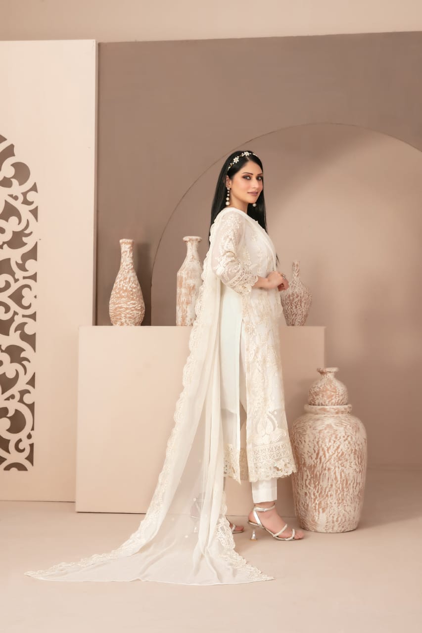 Tawakkal 3 piece chiffon dress D-1253 - Alani