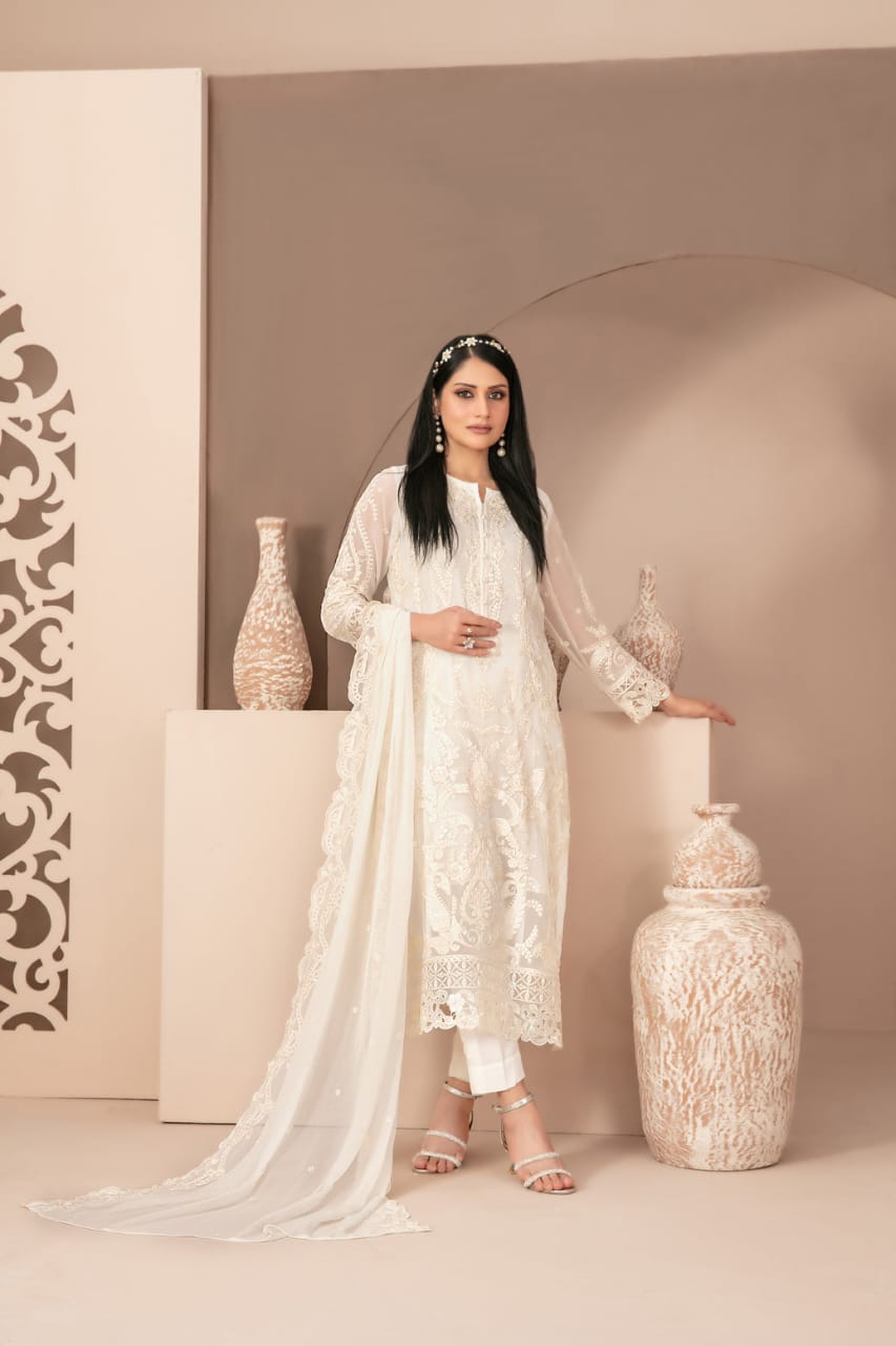 Tawakkal 3 piece chiffon dress D-1253 - Alani