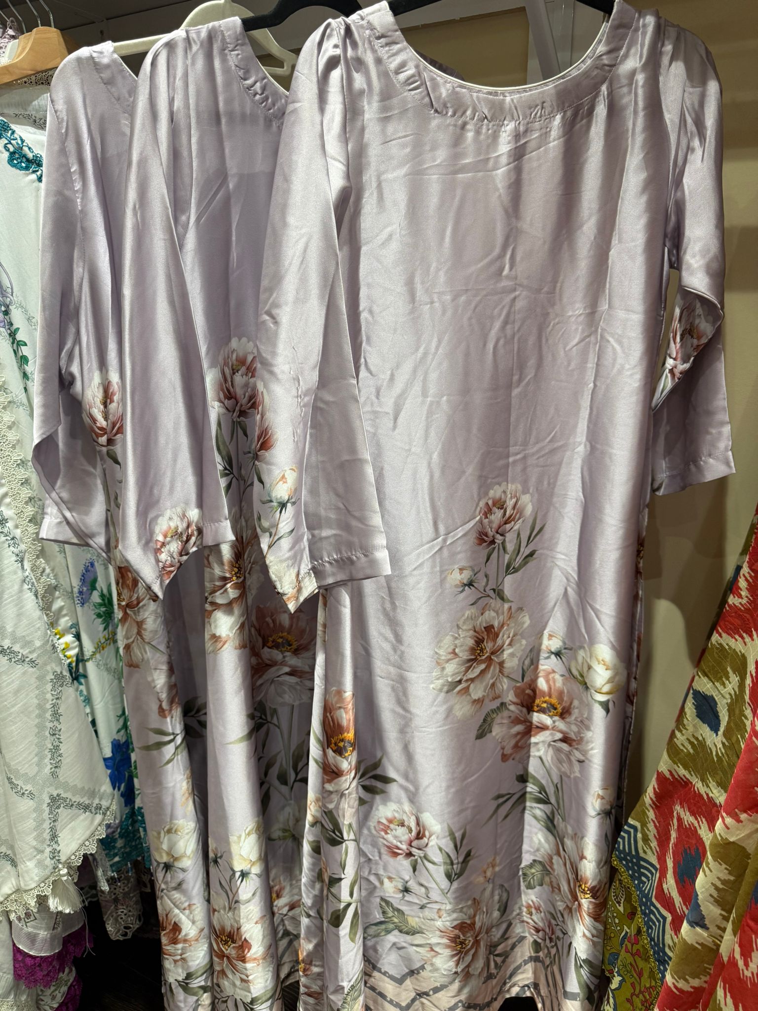 Silk Printed Long Maxi Style Stitched 1 Piece