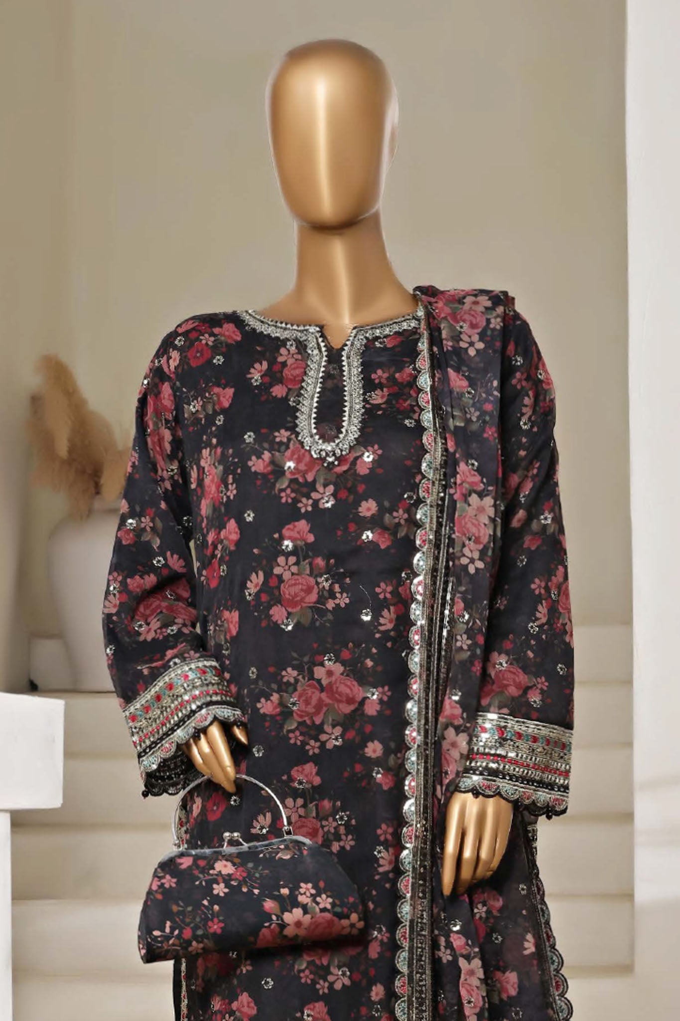 Cira Luxe By Sada Bahar Stitched 3 Piece Chiffon Formals Collection'2025-CIRA-Black