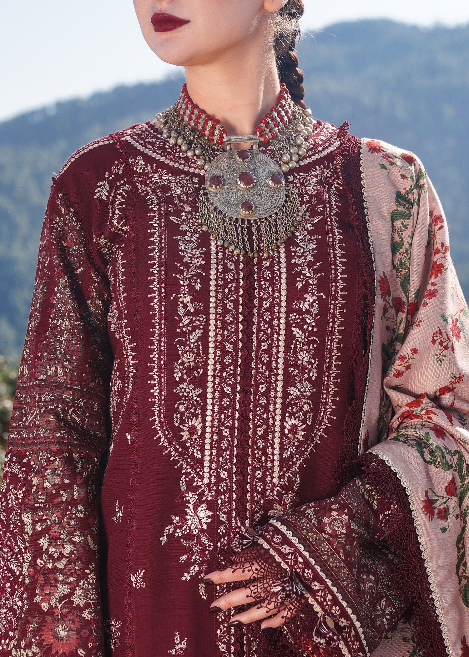 Winter Shawl'24 Collection - Hussain Rehar - Zaran