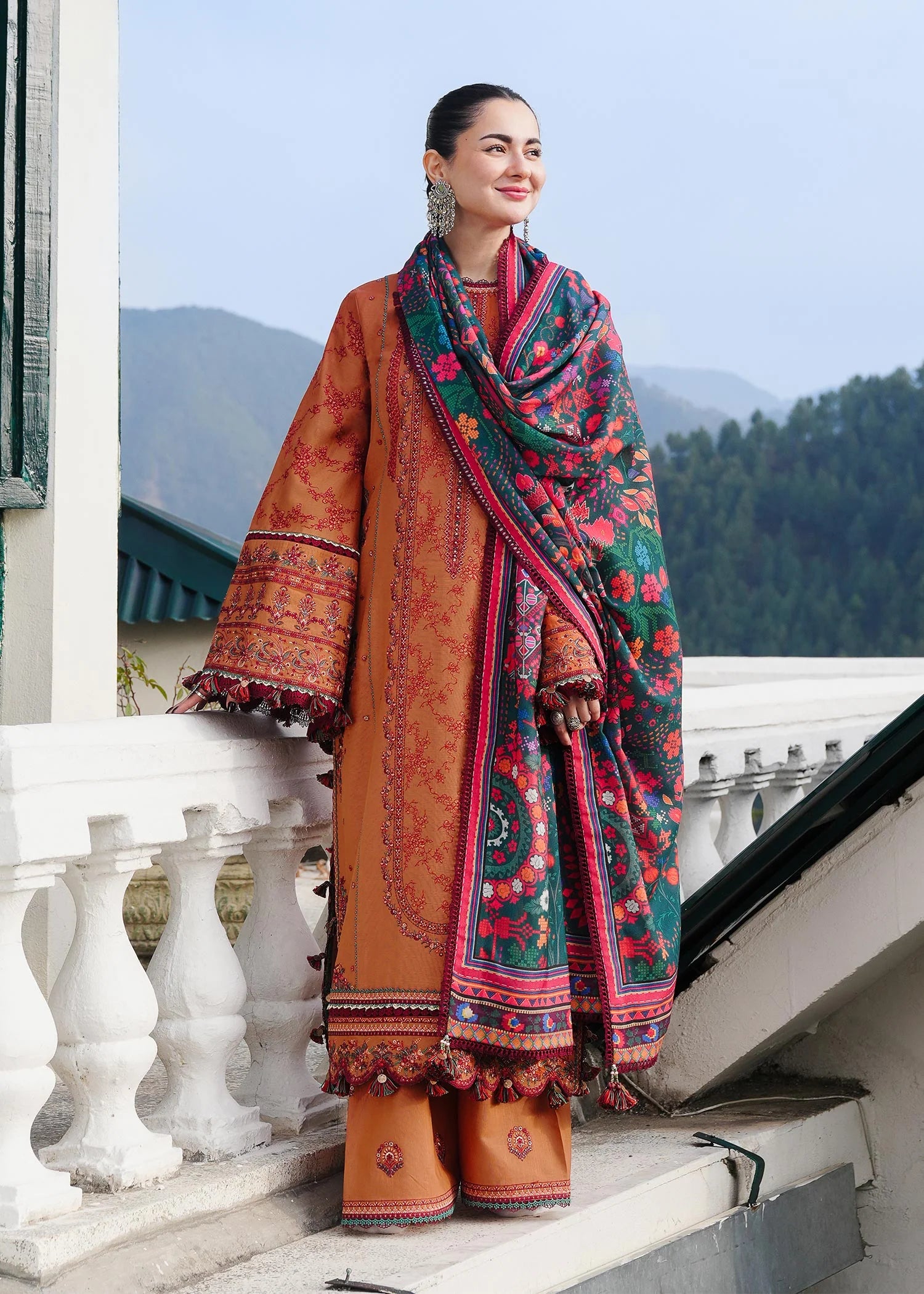 Winter Shawl'24 Collection - Hussain Rehar - Tamar