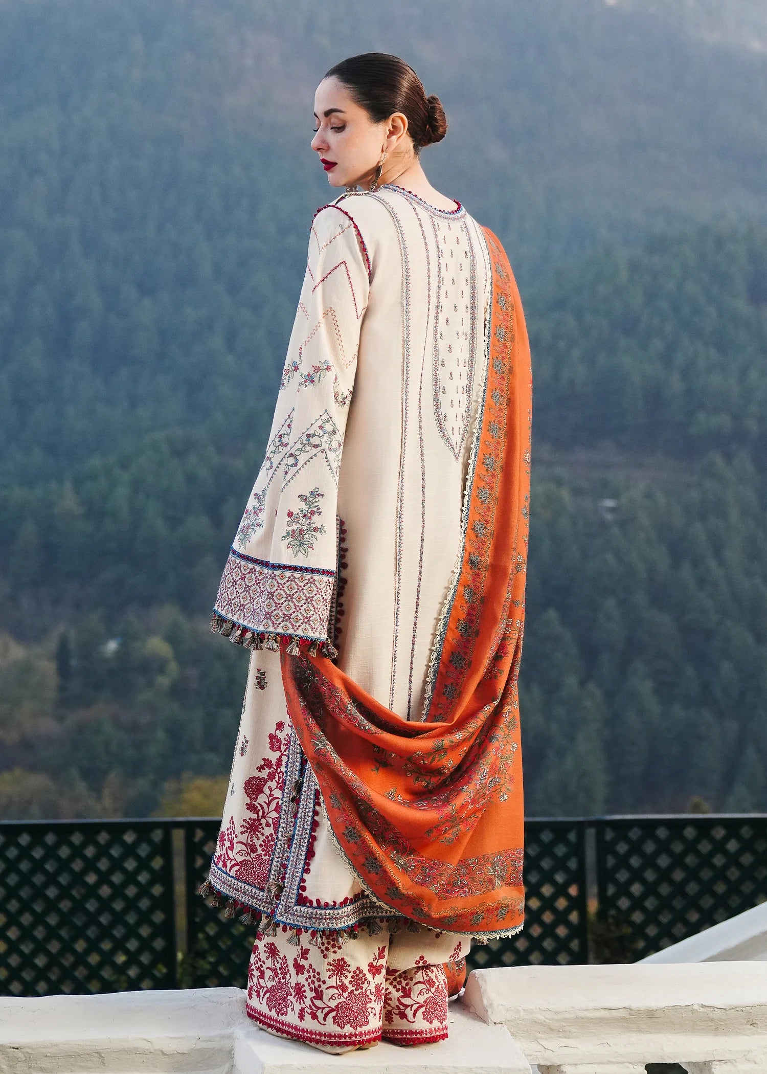 Winter Shawl'24 Collection - Hussain Rehar - Almas