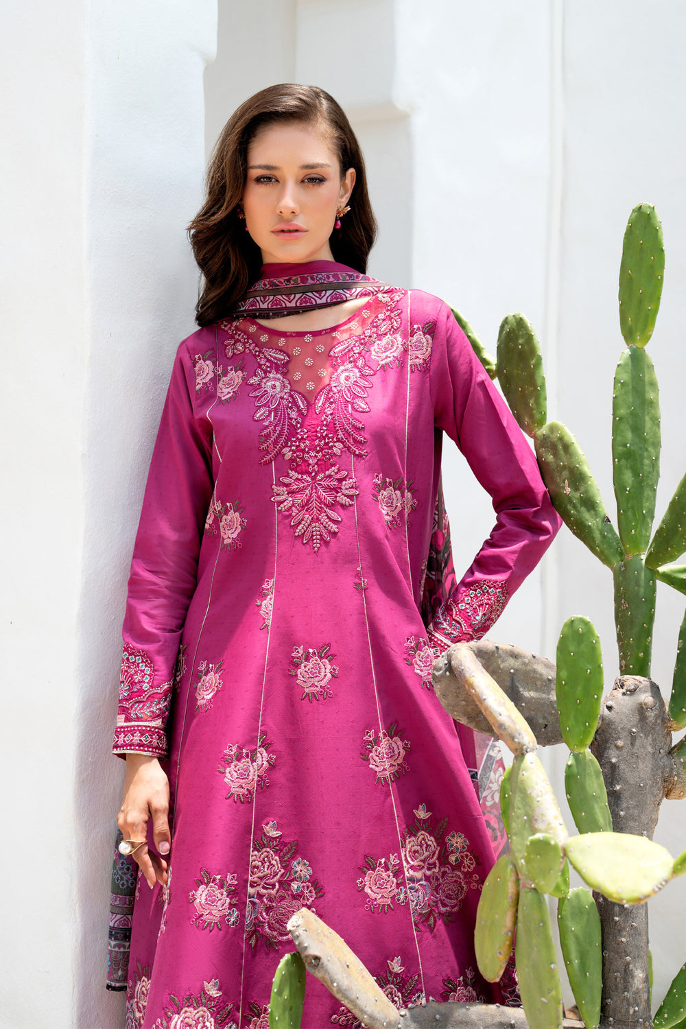 XENIA LUXURY LONG MAXI GOWN STITCHED 3PC.