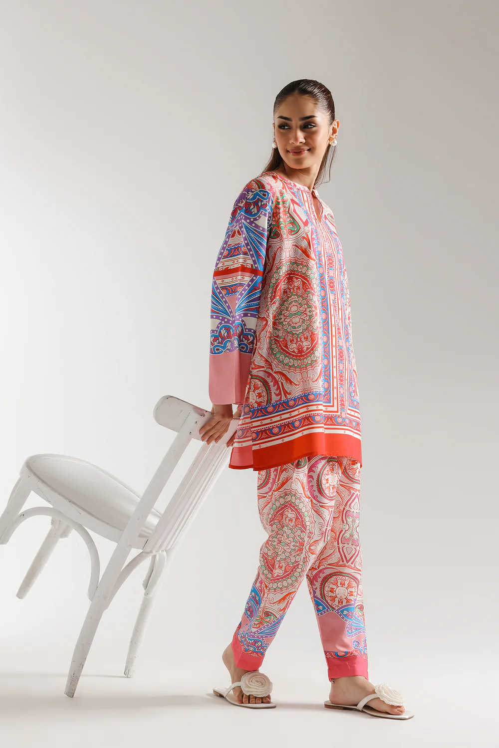 Ethnic Stitched Co order set