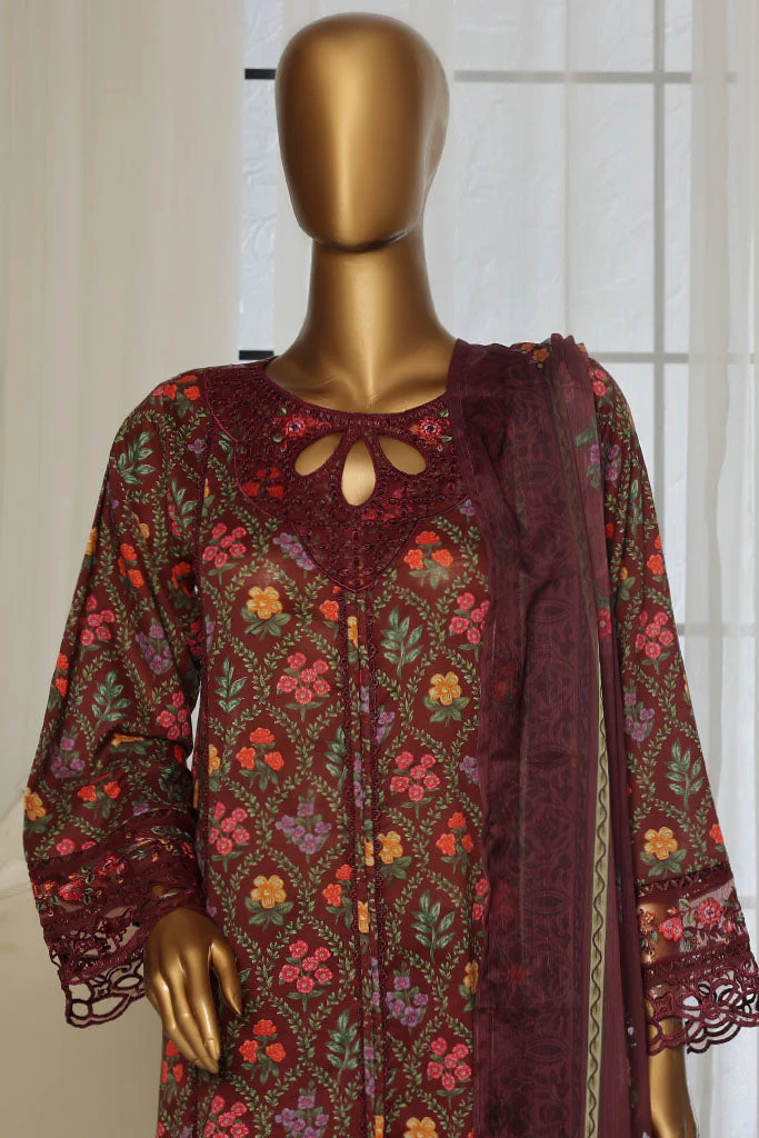 Sada Bahar Stitched 3 Piece Festive Emb Lawn Vol-02 Collection'2025-D-106-Pista