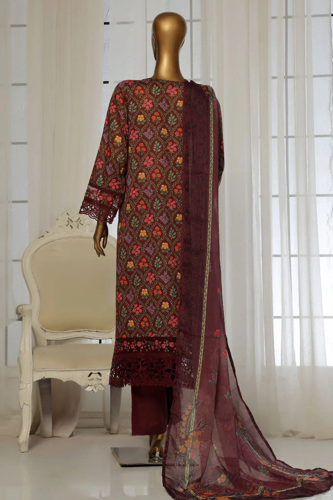 Sada Bahar Stitched 3 Piece Festive Emb Lawn Vol-02 Collection'2025-D-106-Pista