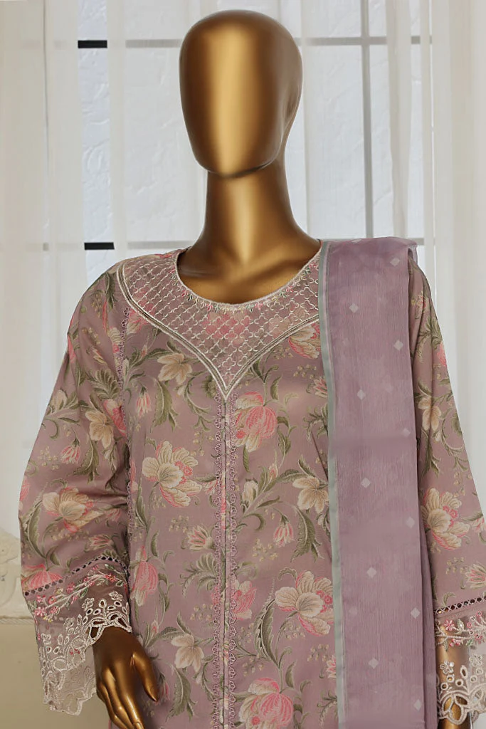 Sada Bahar Stitched 3 Piece Festive Emb Lawn Vol-02 Collection'2025-D-106-Pista