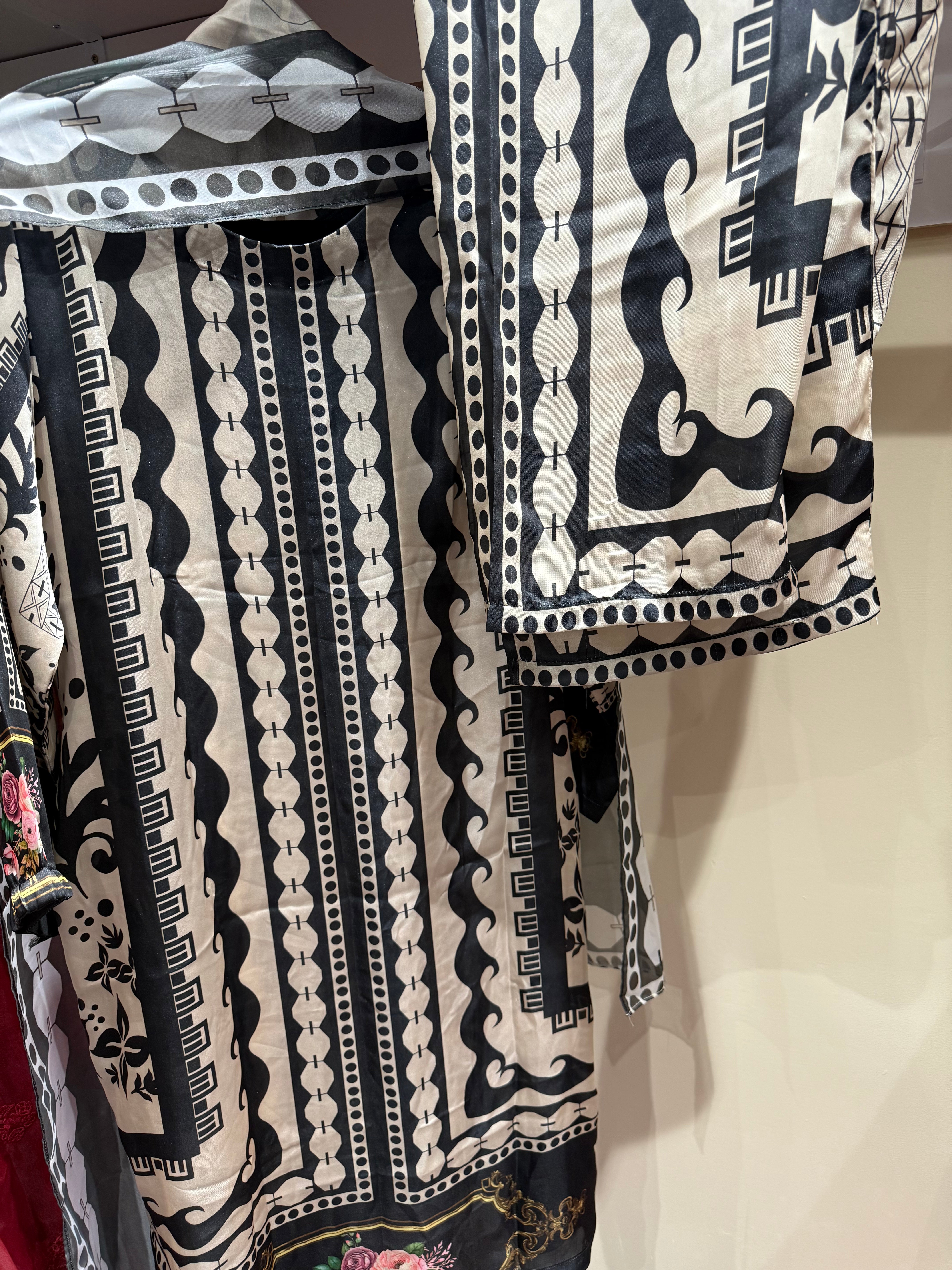 Original Pakistani Printed Silk co order set with duppta