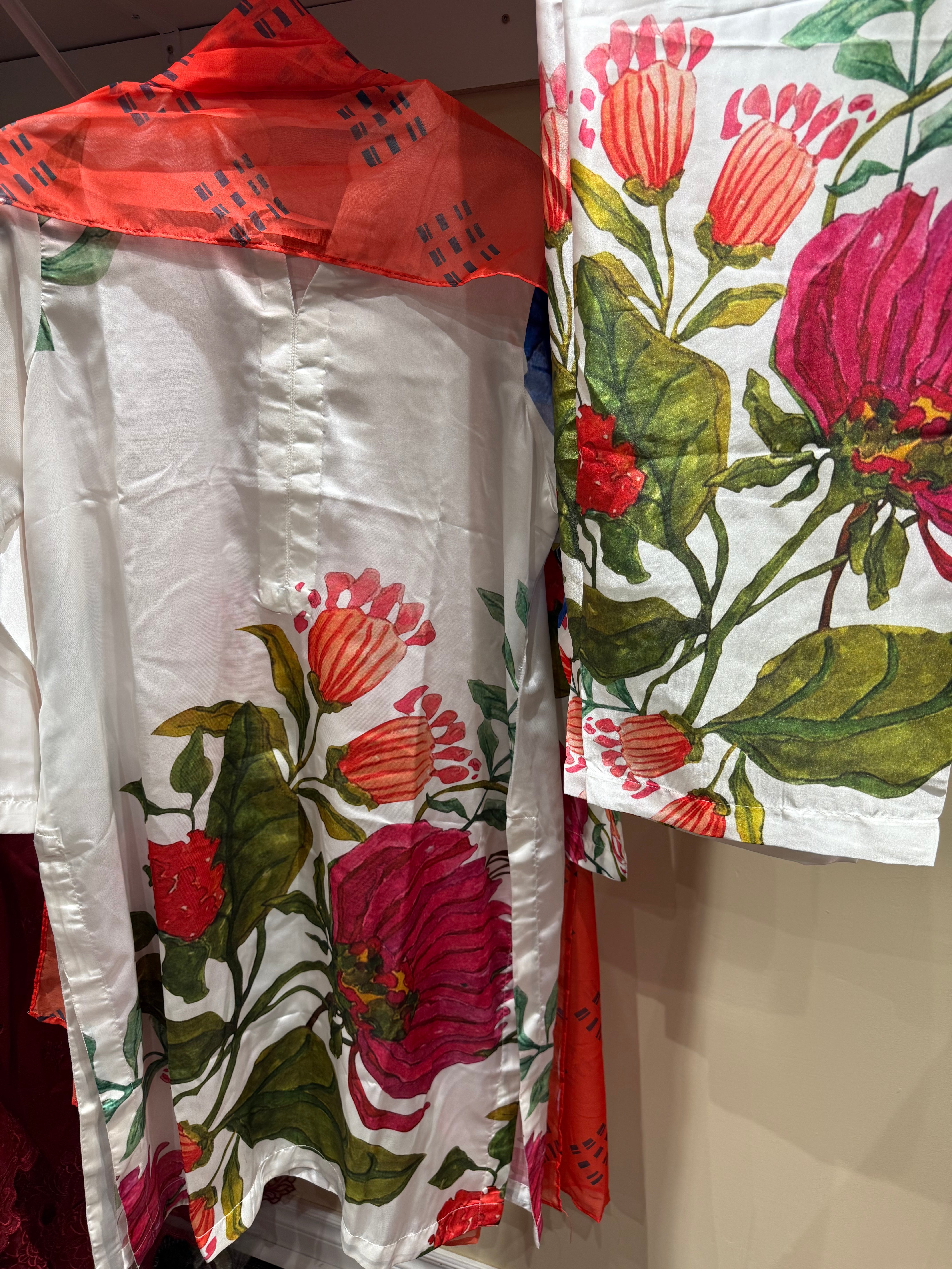 Original Pakistani Printed Silk co order set with duppta
