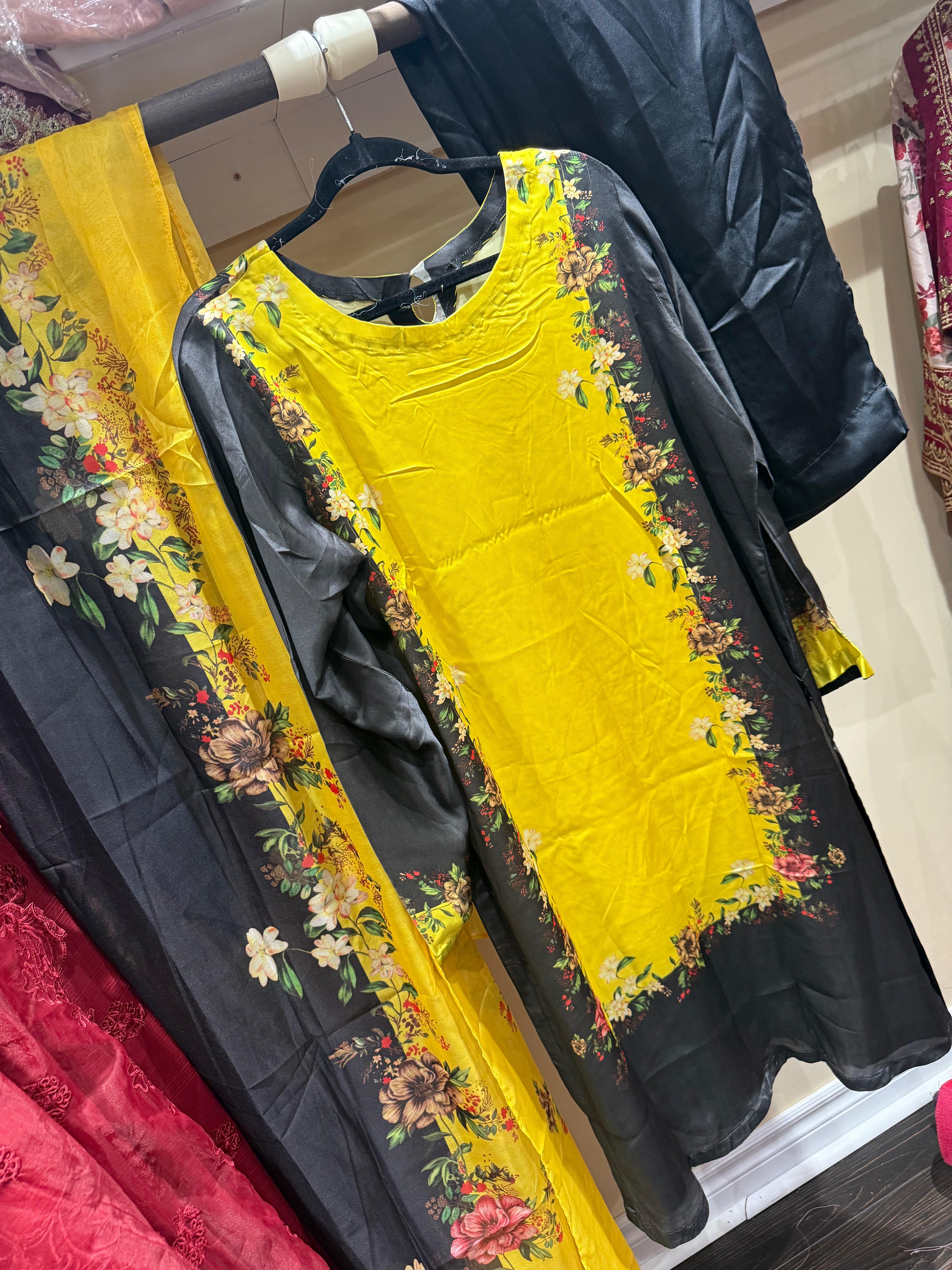 Original Pakistani Printed Silk co order set with duppta