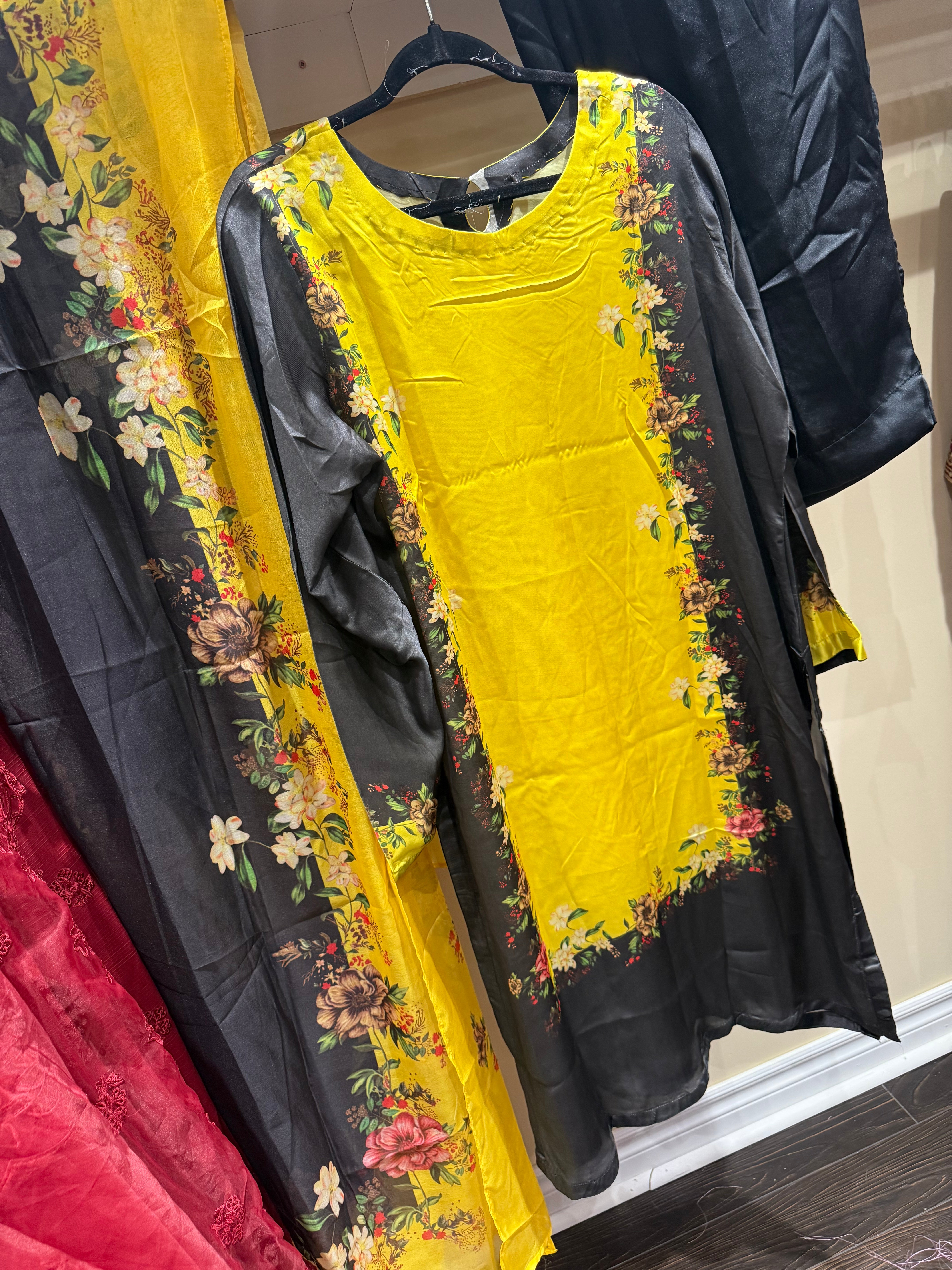 Original Pakistani Printed Silk co order set with duppta