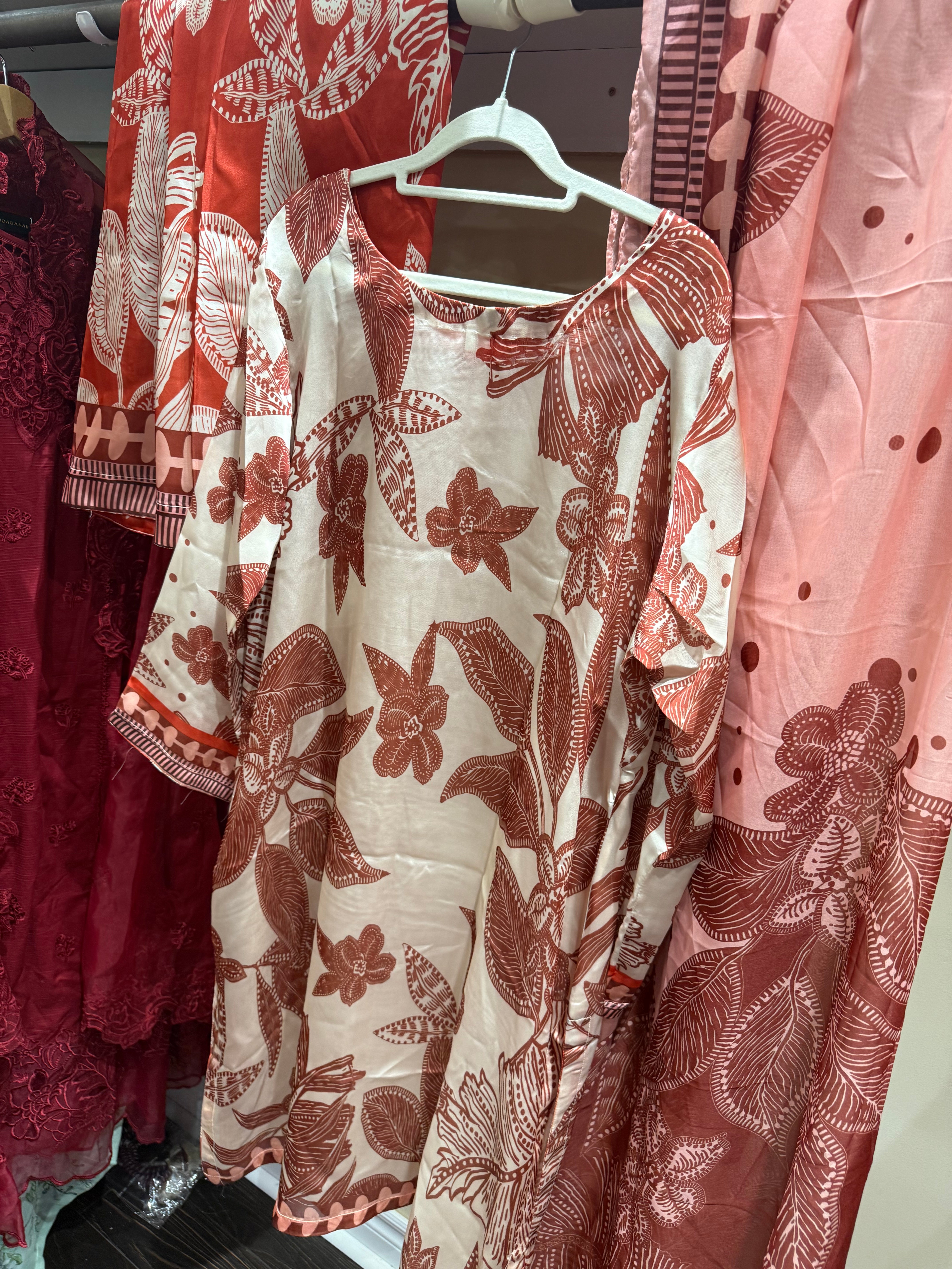 Original Pakistani Printed Silk co order set with duppta