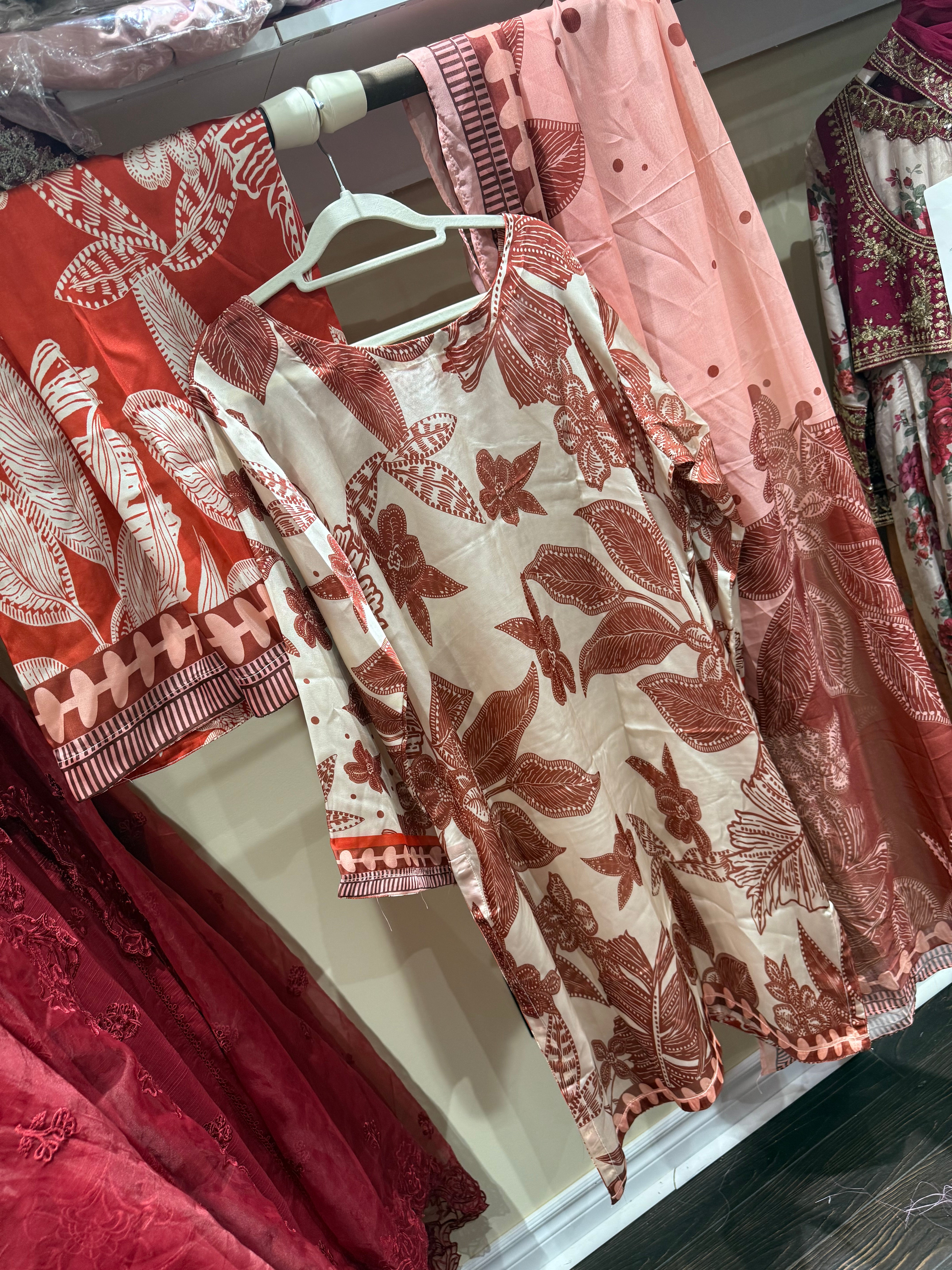 Original Pakistani Printed Silk co order set with duppta