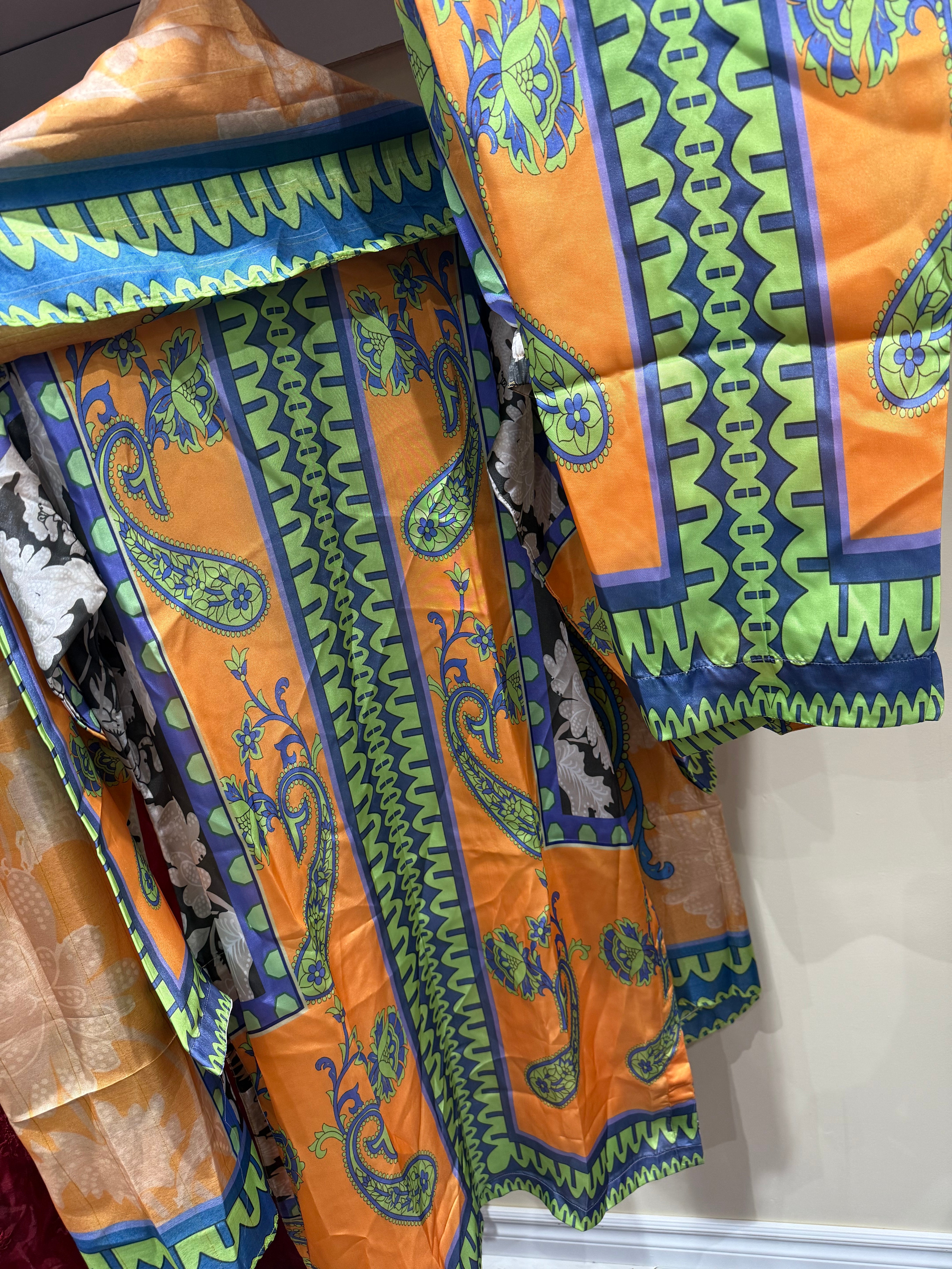 Original Pakistani Printed Silk co order set with duppta
